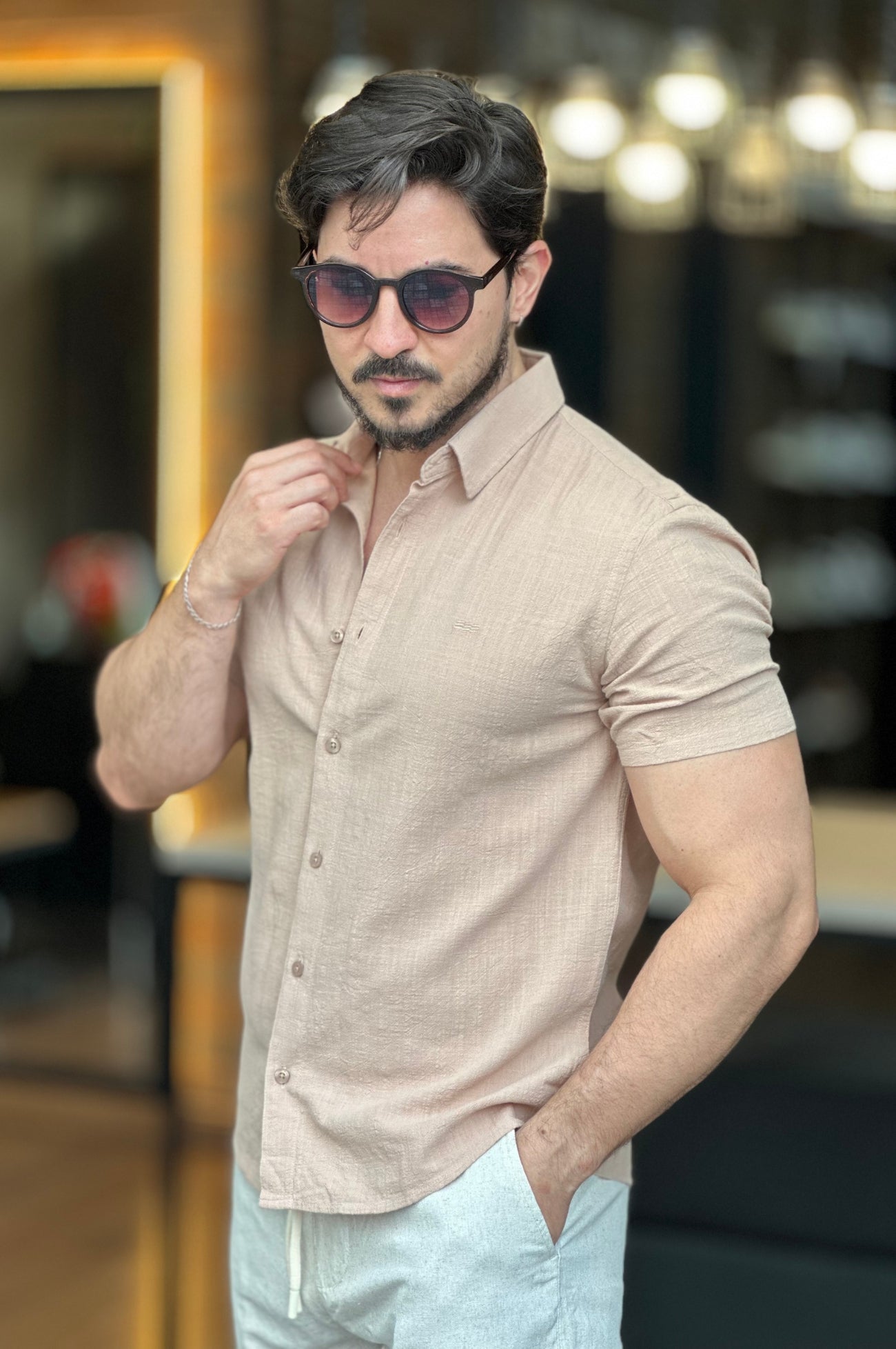 Camisa Flame Marrom Claro King&Joe
