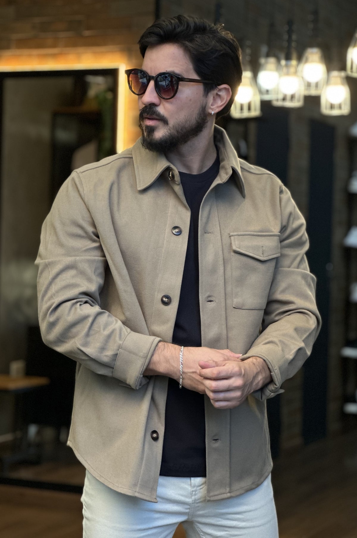 Jaqueta Trucker Bege JAB