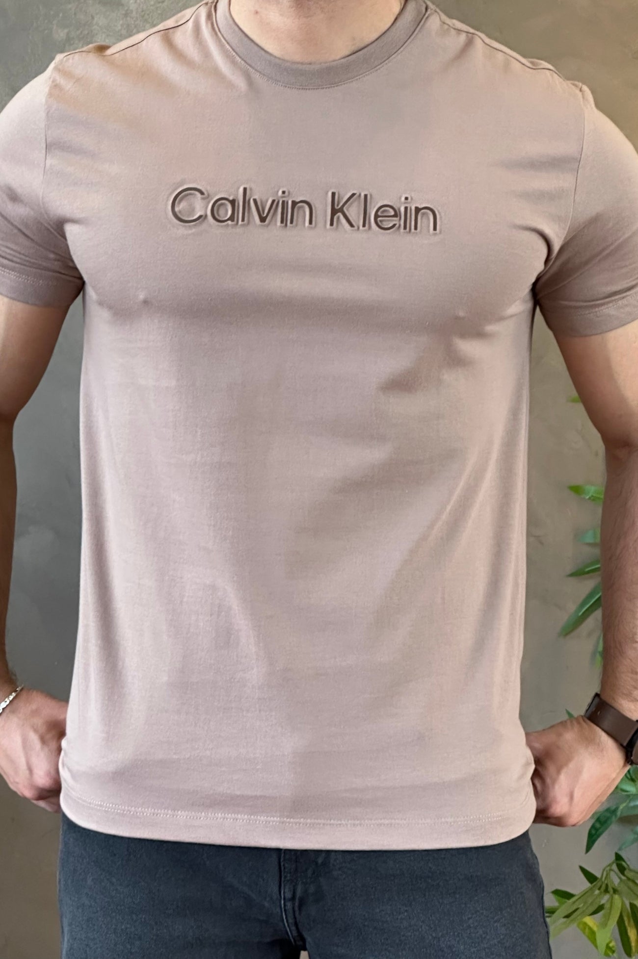Camiseta Bege Calvin Klein