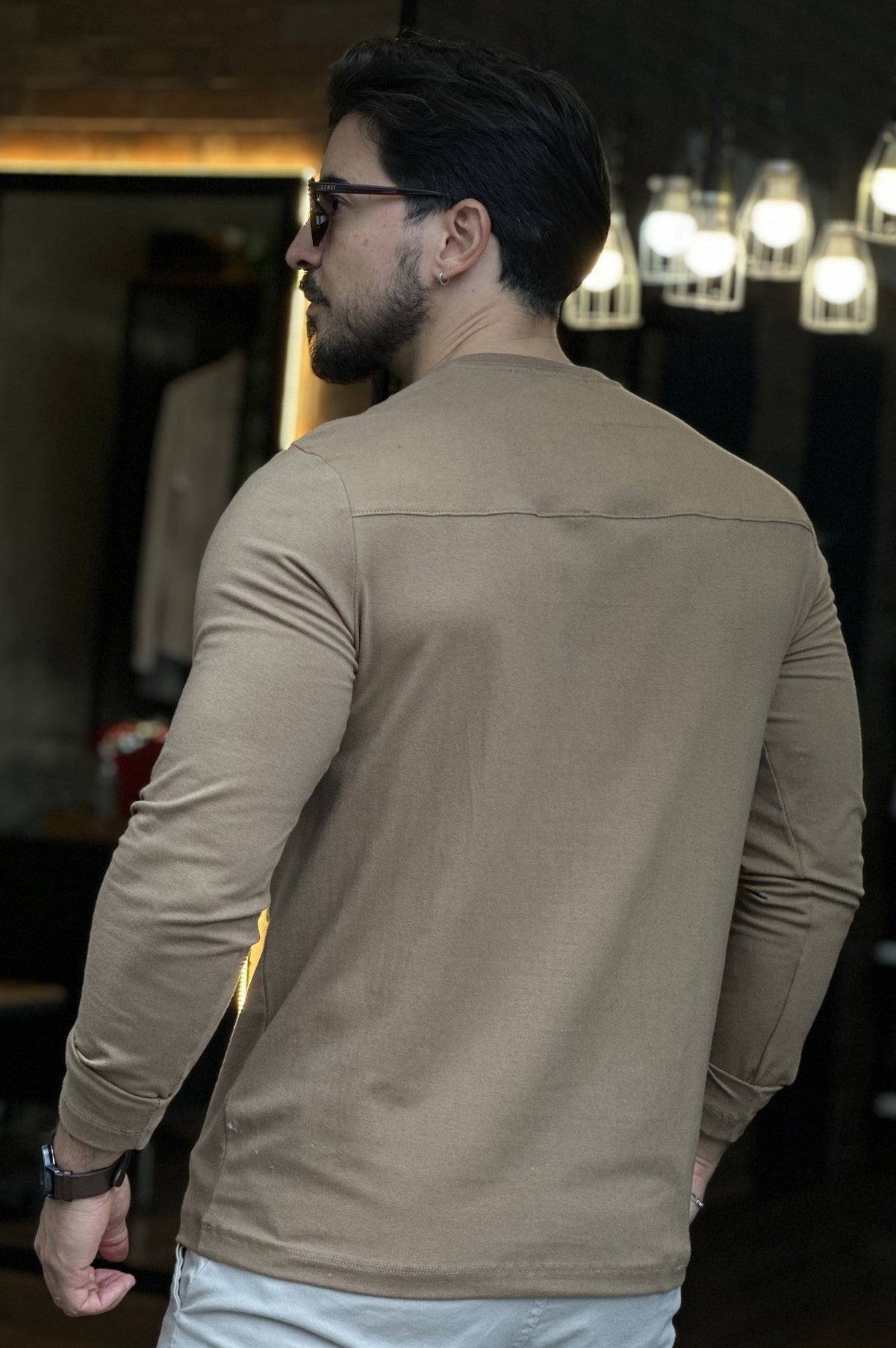 Meia Estação com Elastano Marrom DLZ