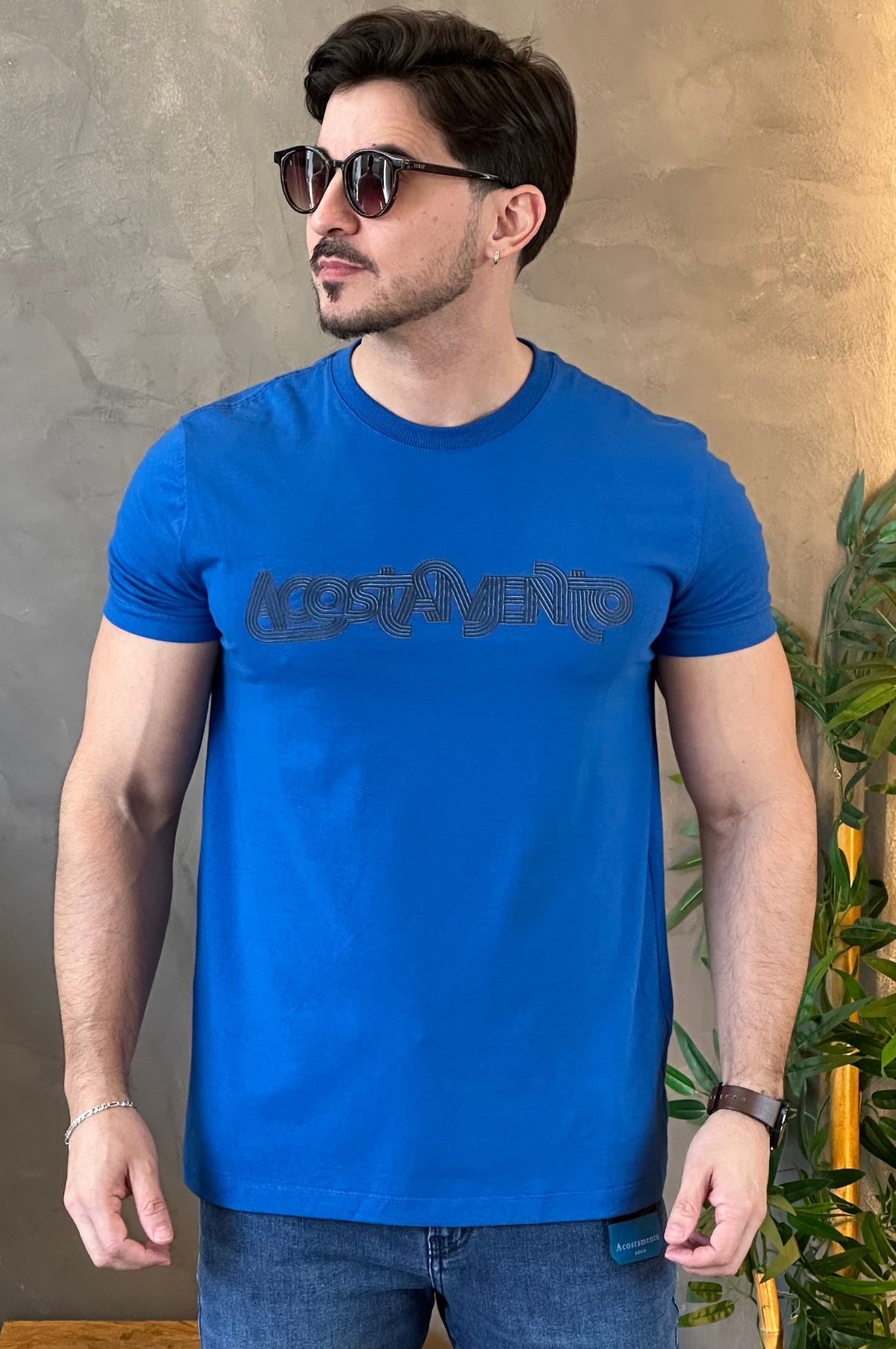 Camiseta Elastano Azul Acostamento