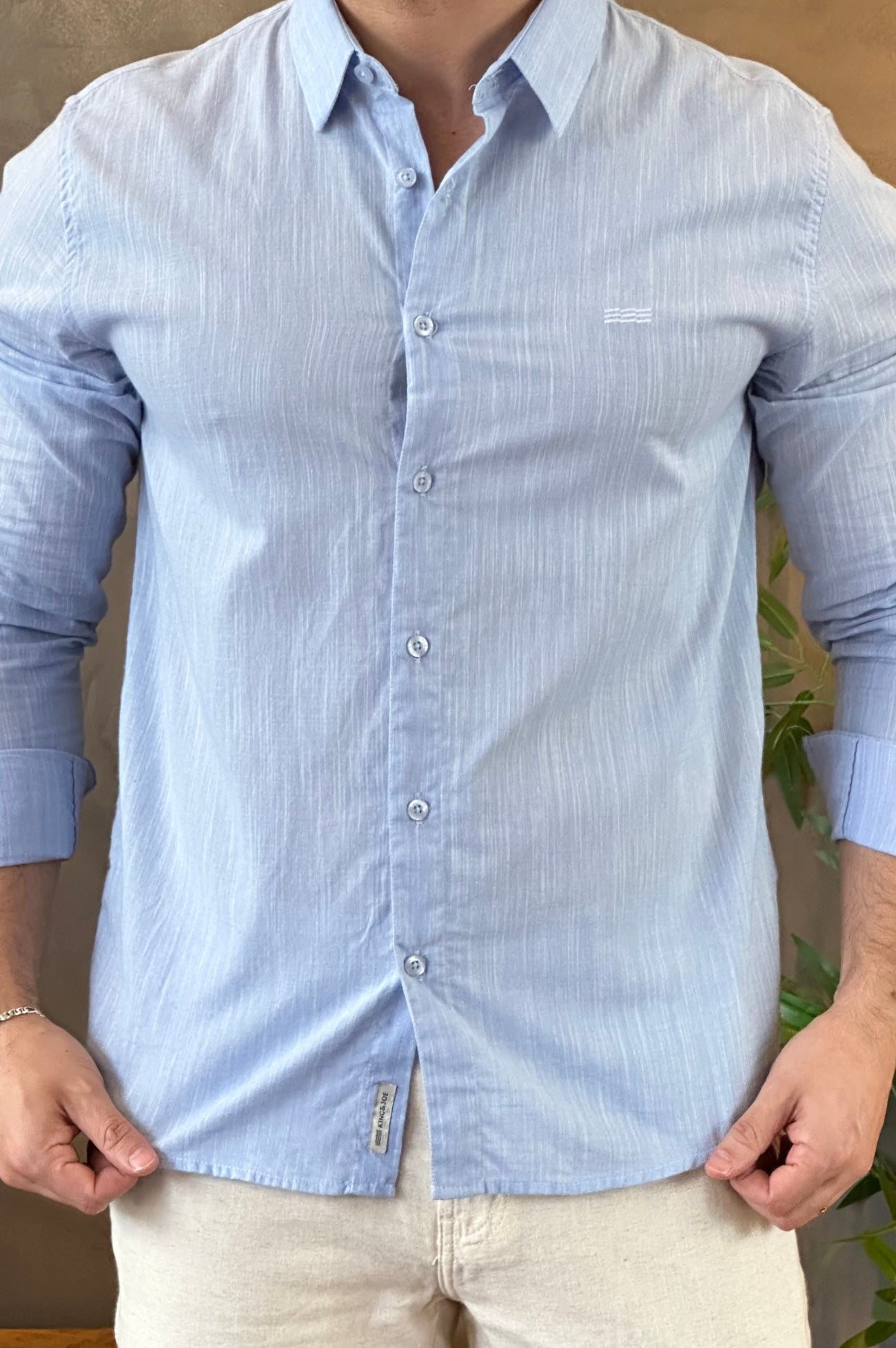 Camisa Linho King&Joe Azul
