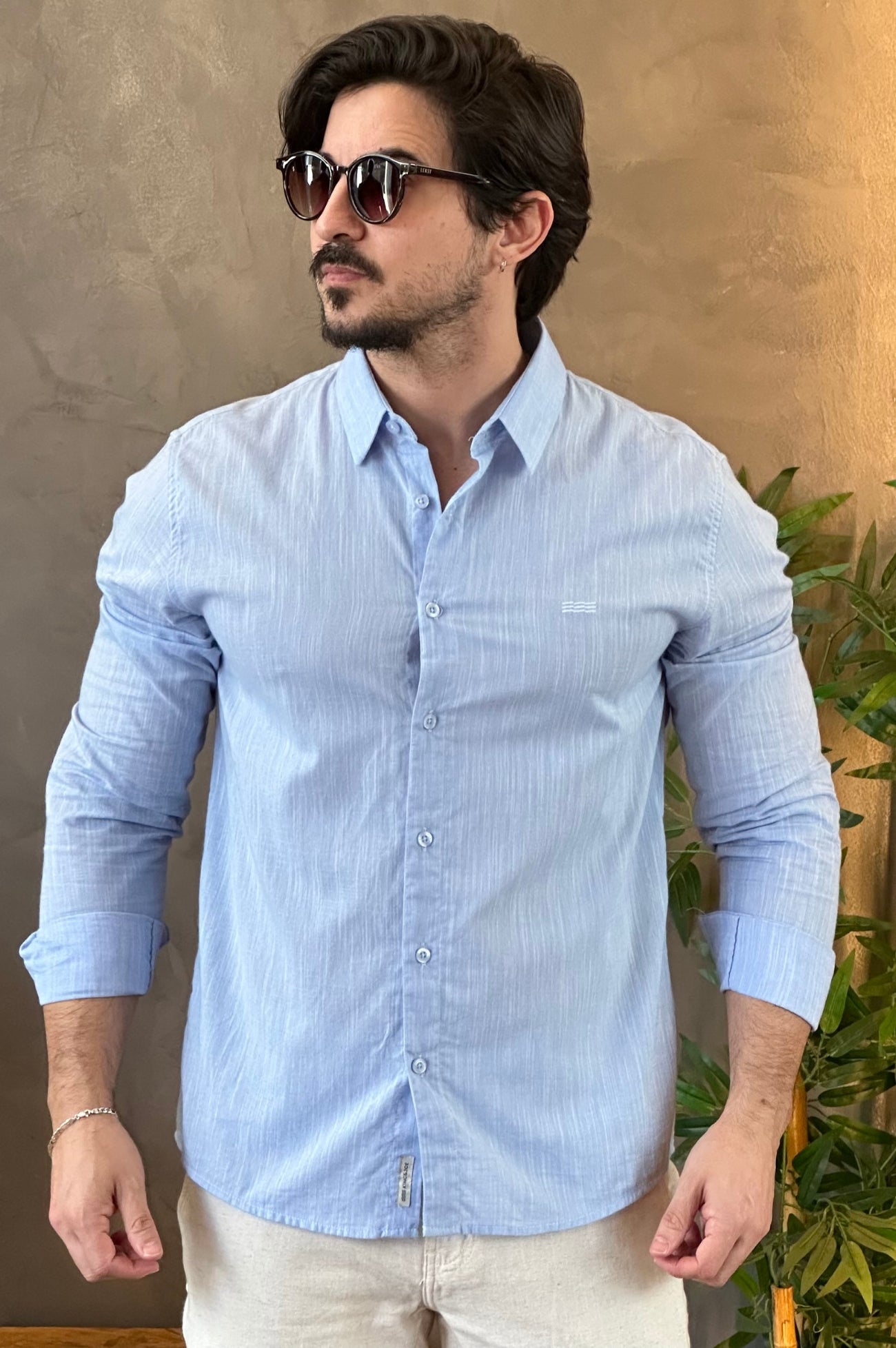 Camisa Linho King&Joe Azul