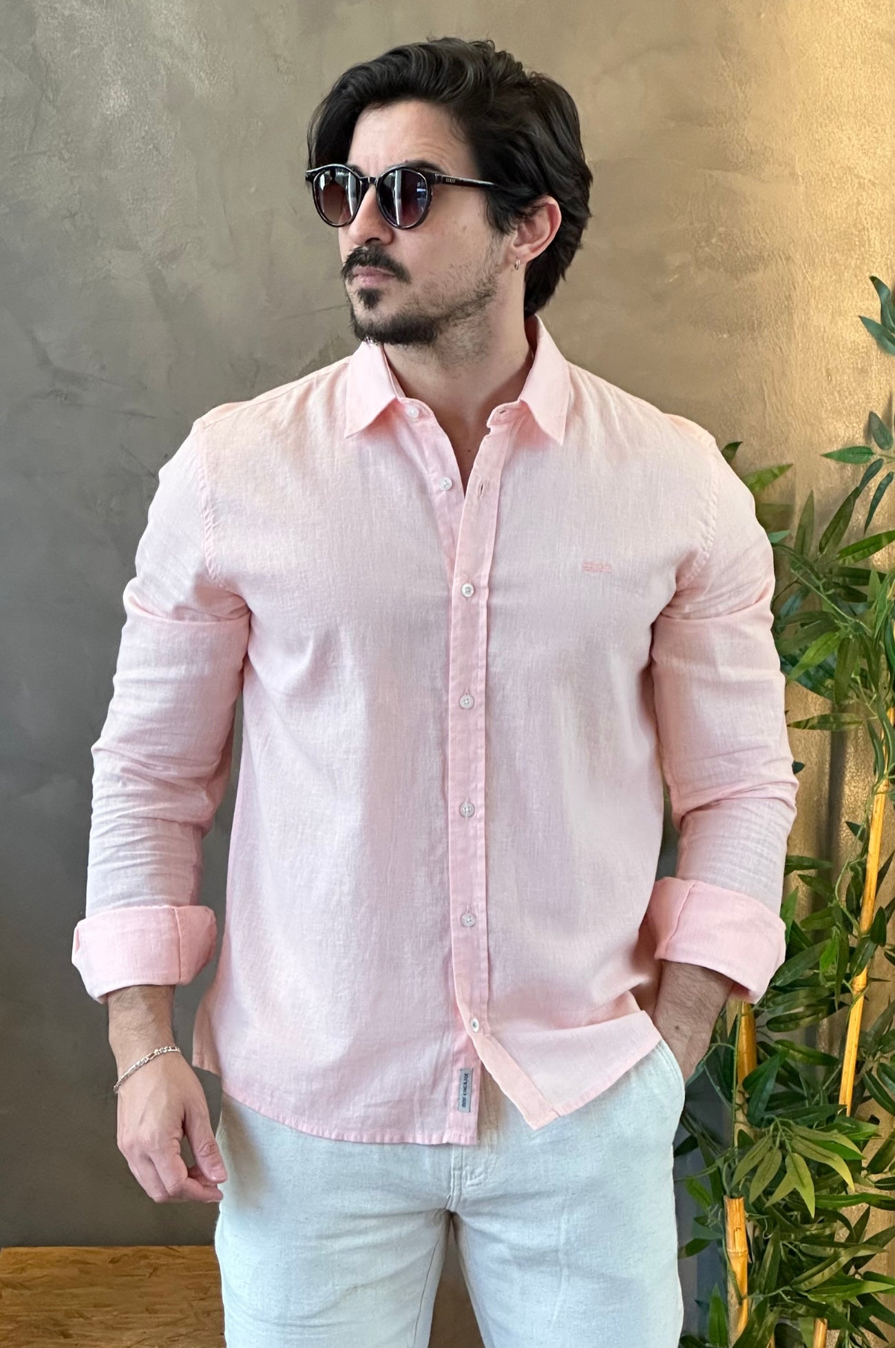 Camisa Linho King&Joe Rosa