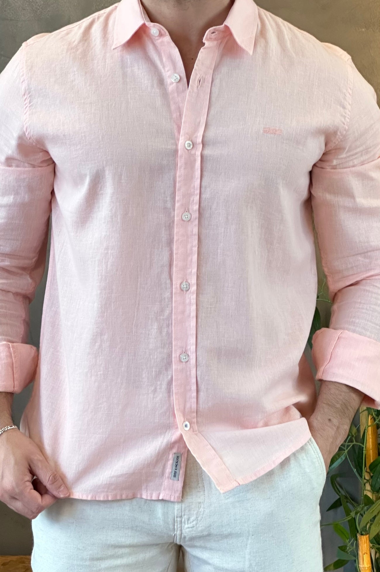 Camisa Linho King&Joe Rosa