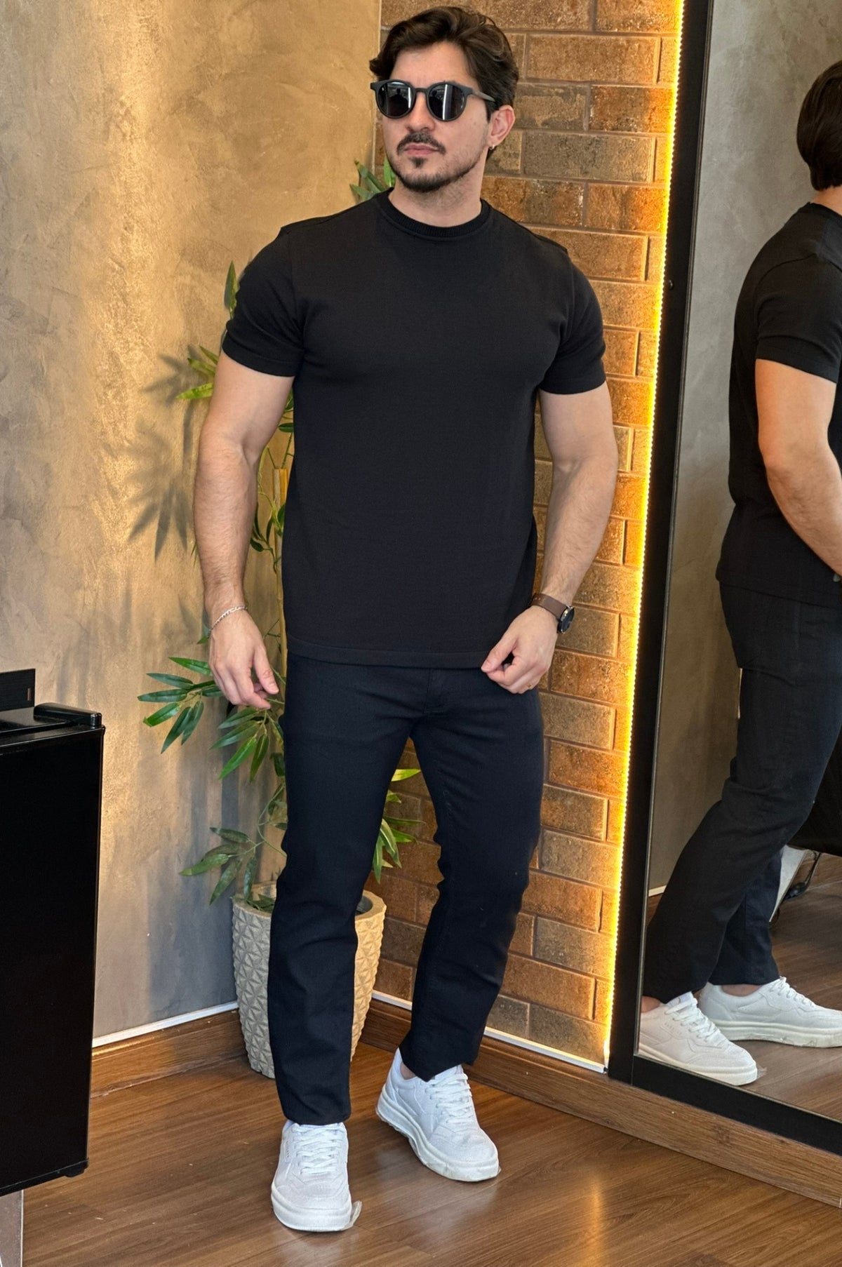 Camiseta Tricot Preta Ankor