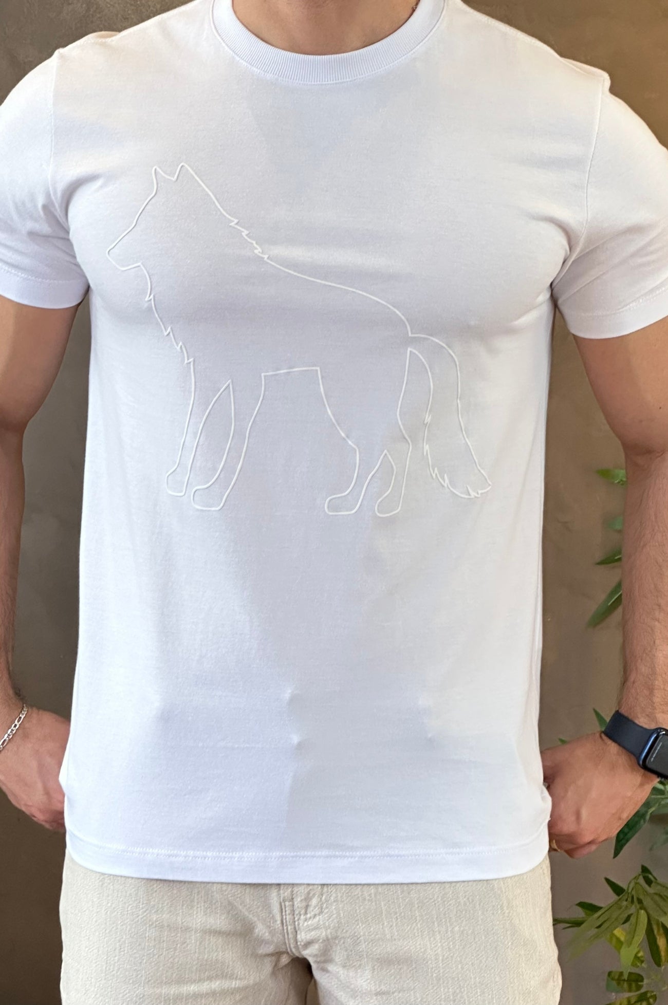 Camiseta Branca Lobo Acostamento