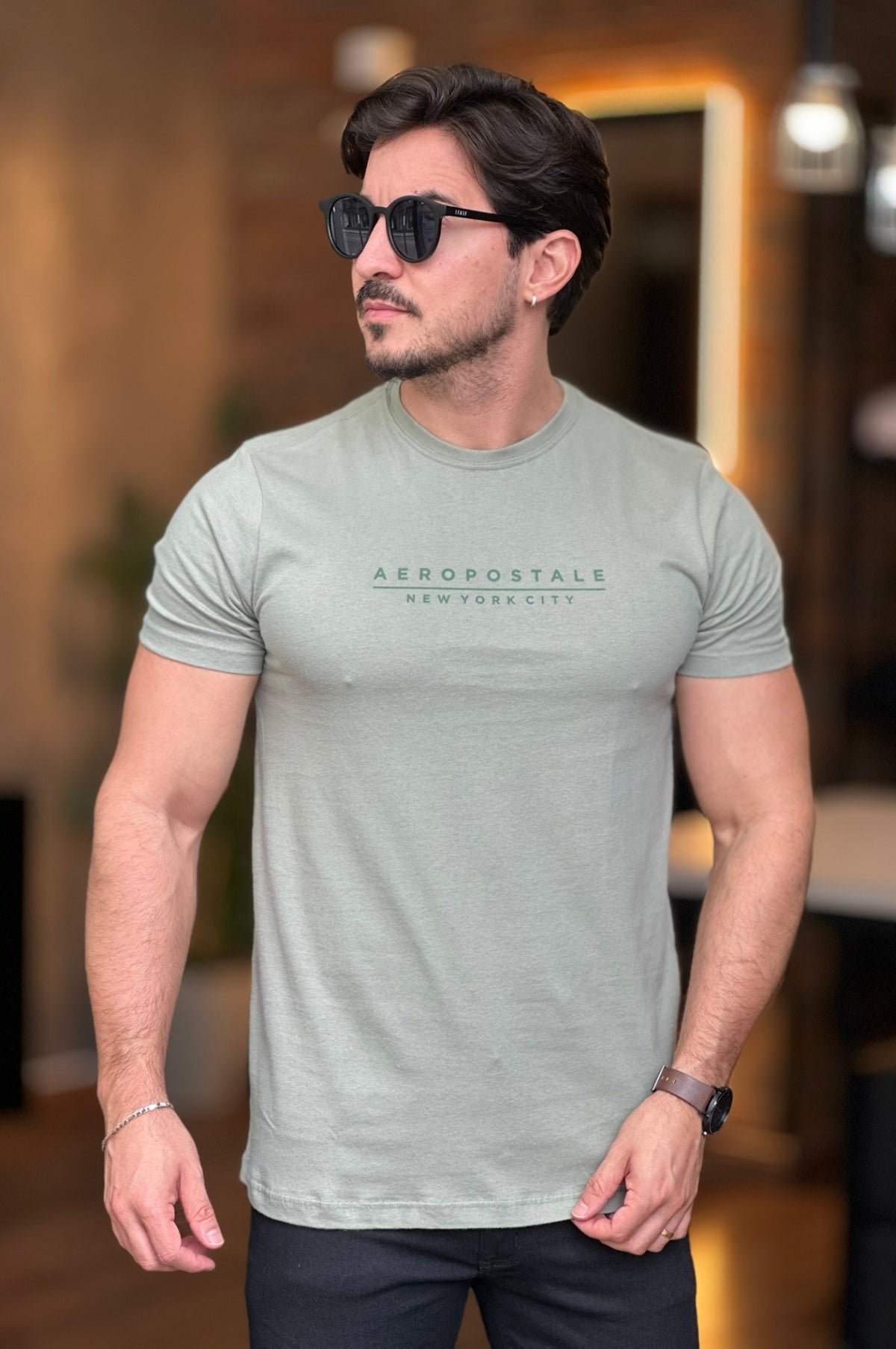 Camiseta Verde Aeropostale