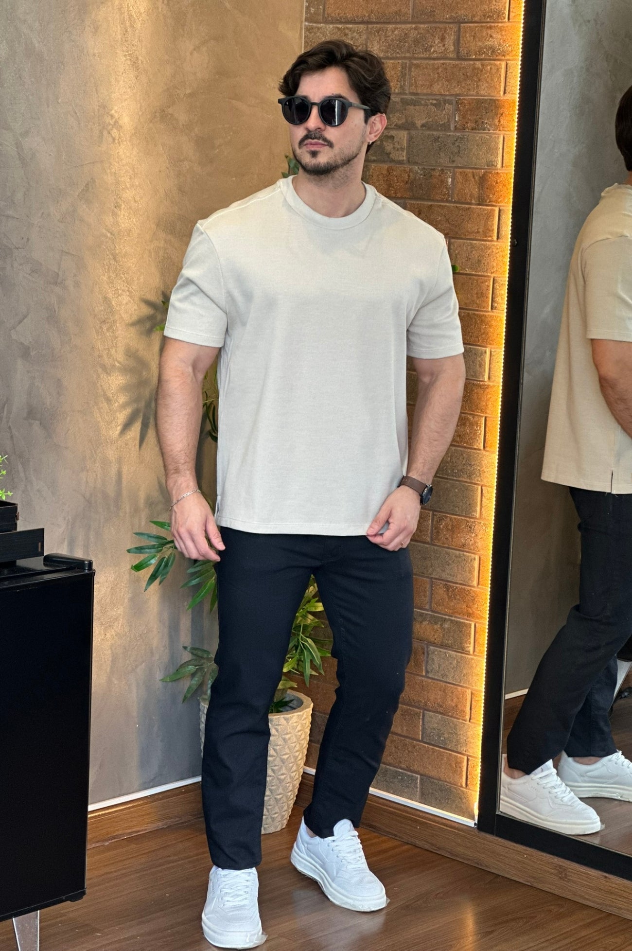Camiseta Oversized Bege Eleven