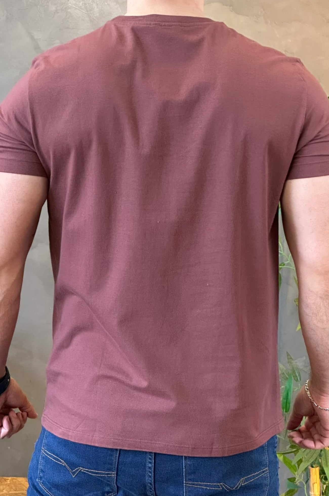Camiseta básica Calvin Klein vinho