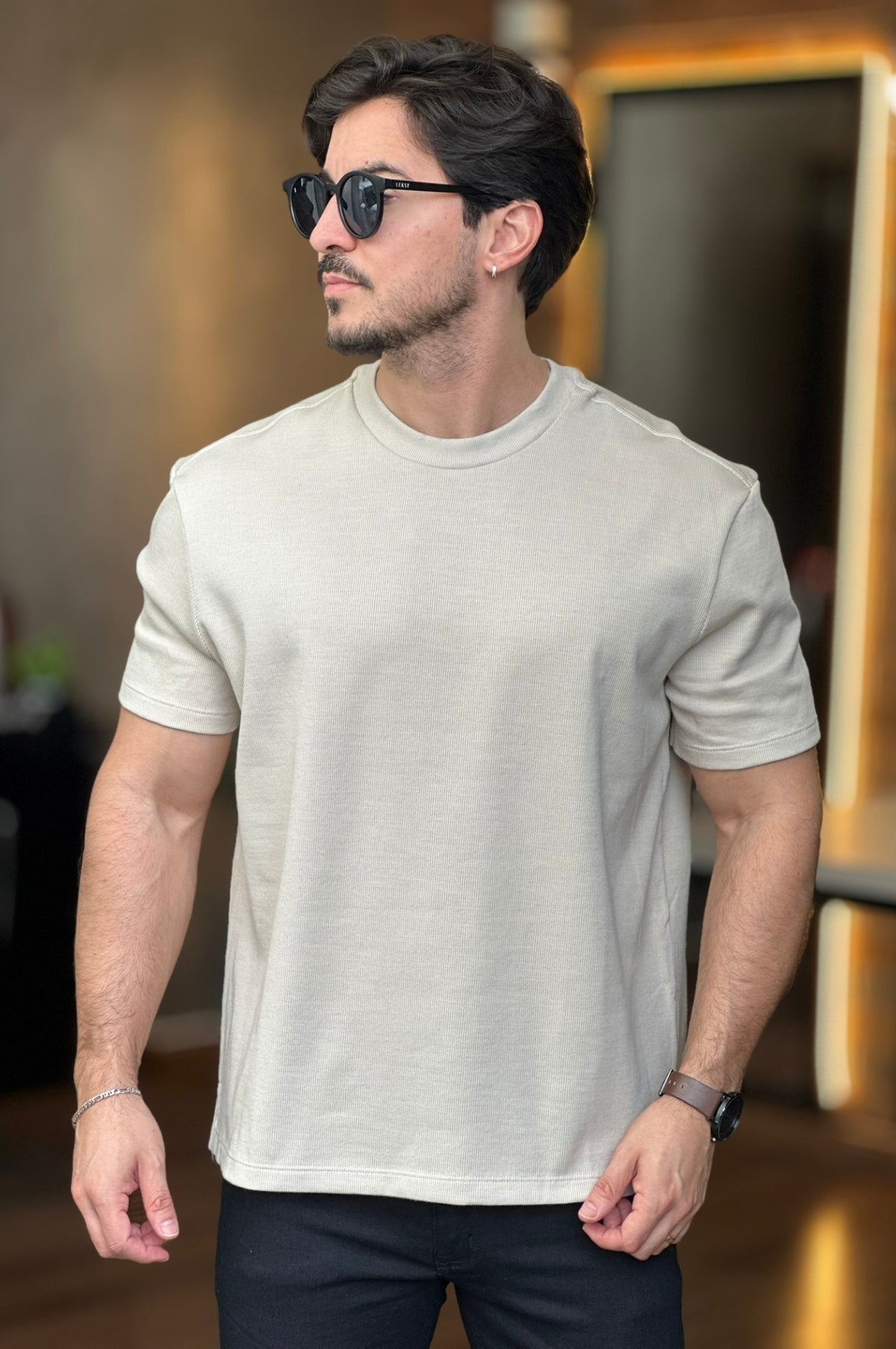 Camiseta Oversized Bege Eleven