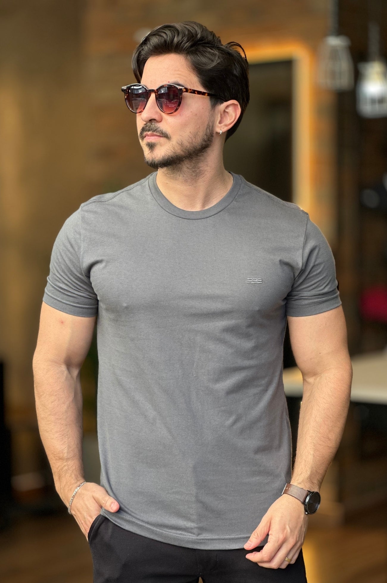 Camiseta Básica Bordada King&Joe