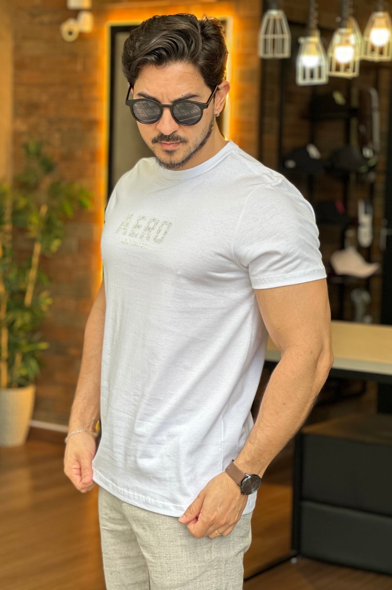 Camiseta Branca Aeropostale