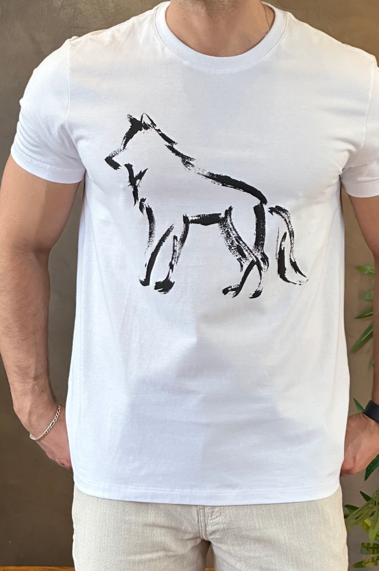 Camiseta Branca Lobo Acostamento