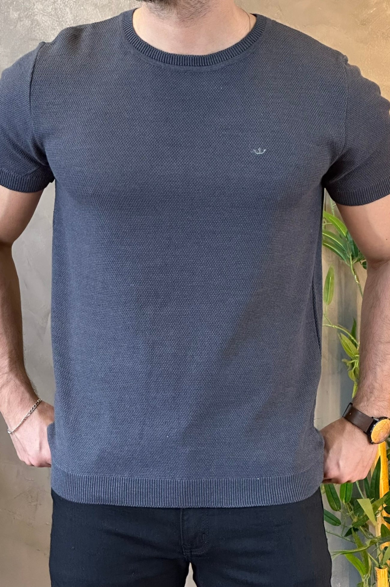 Camiseta Tricot Cinza Docthos