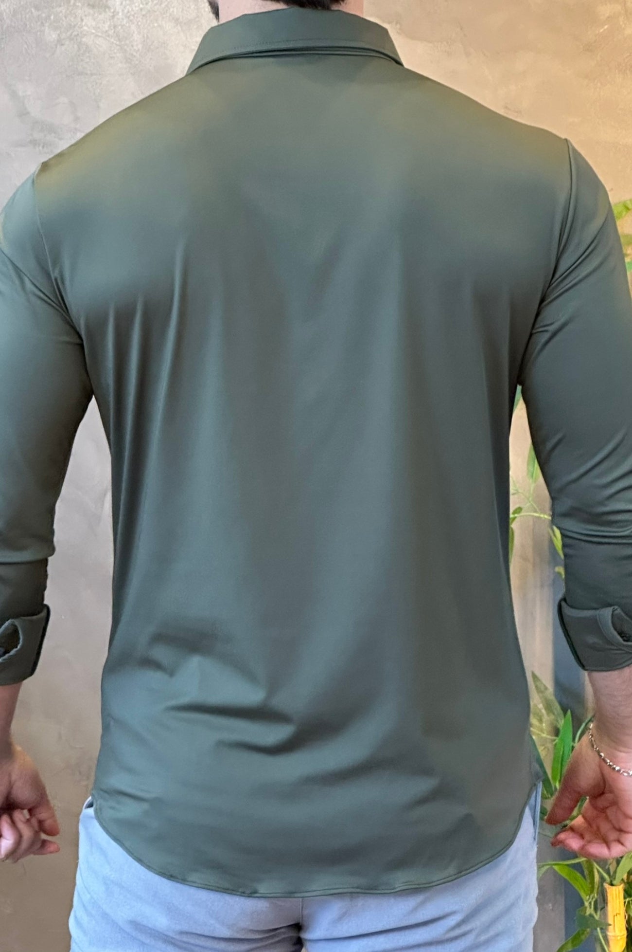 Camisa Social Verde Tecnológica Sibra