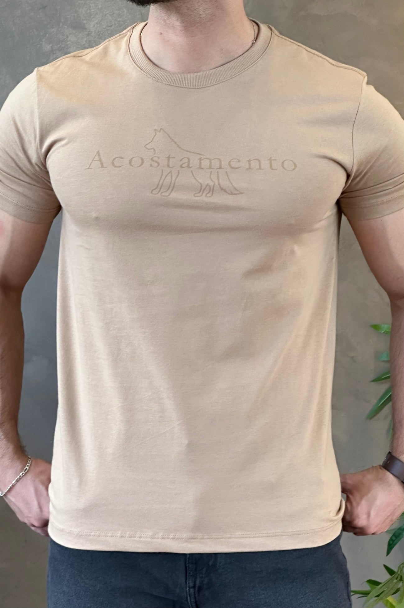 Camiseta Bege Acostamento