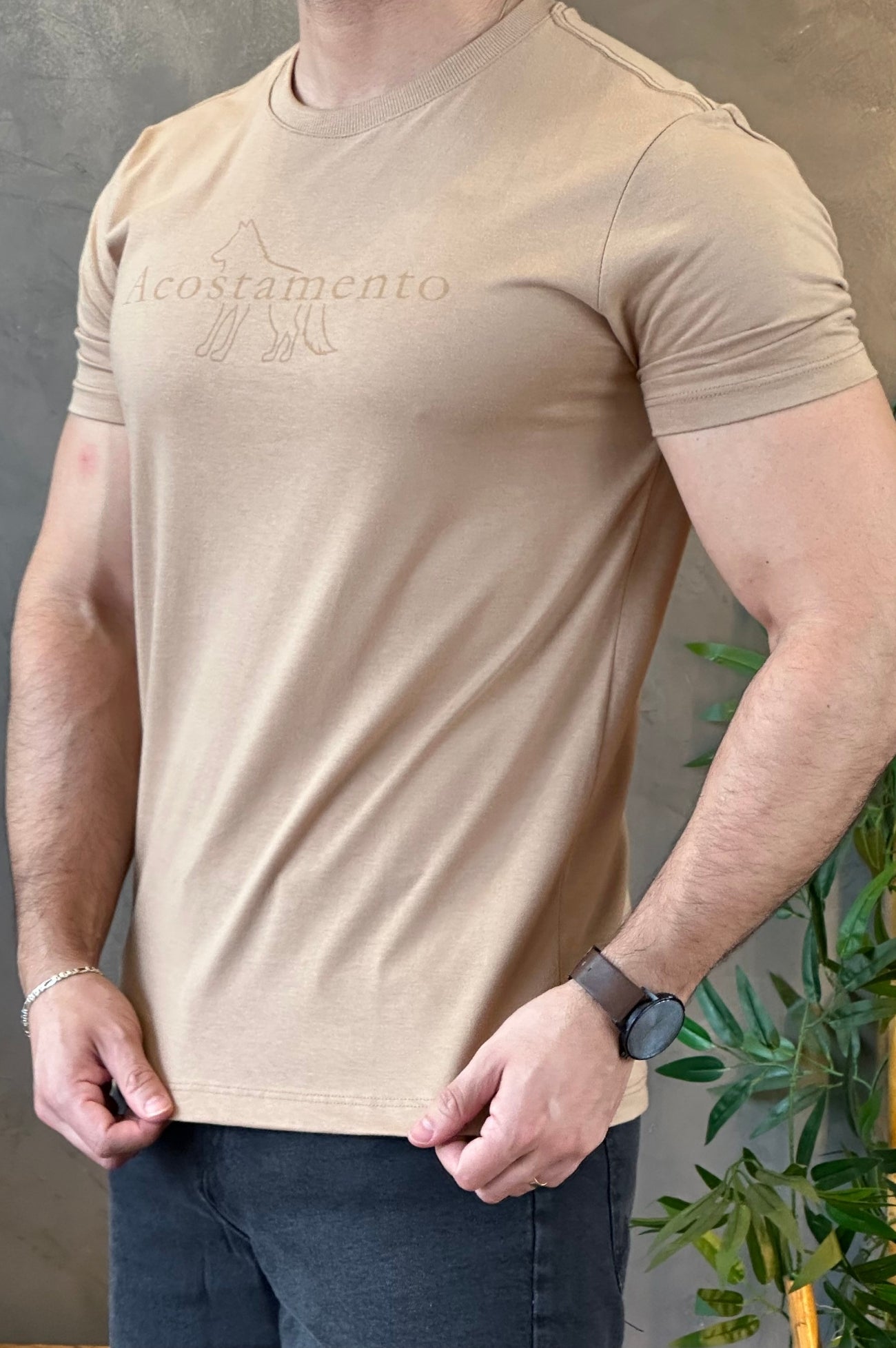 Camiseta Bege Acostamento