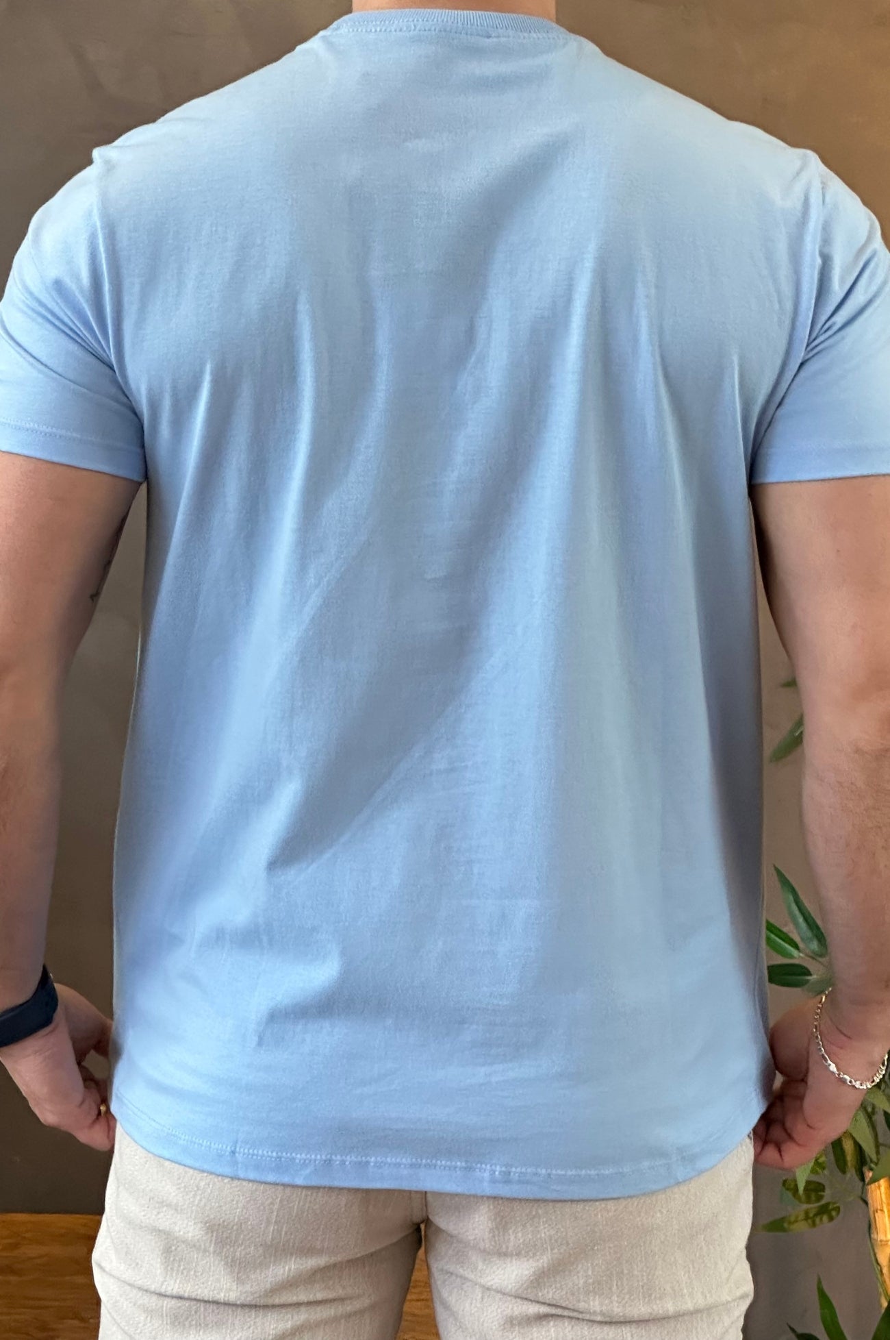Camiseta Azul Claro Lobo Acostamento