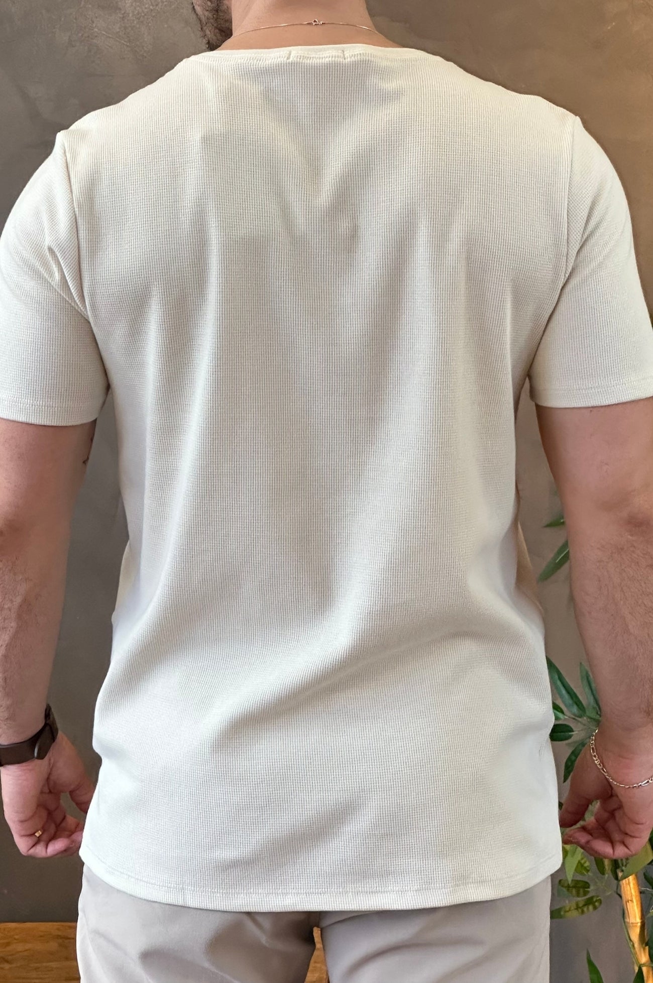 Camiseta Texturizada Bege DLZ