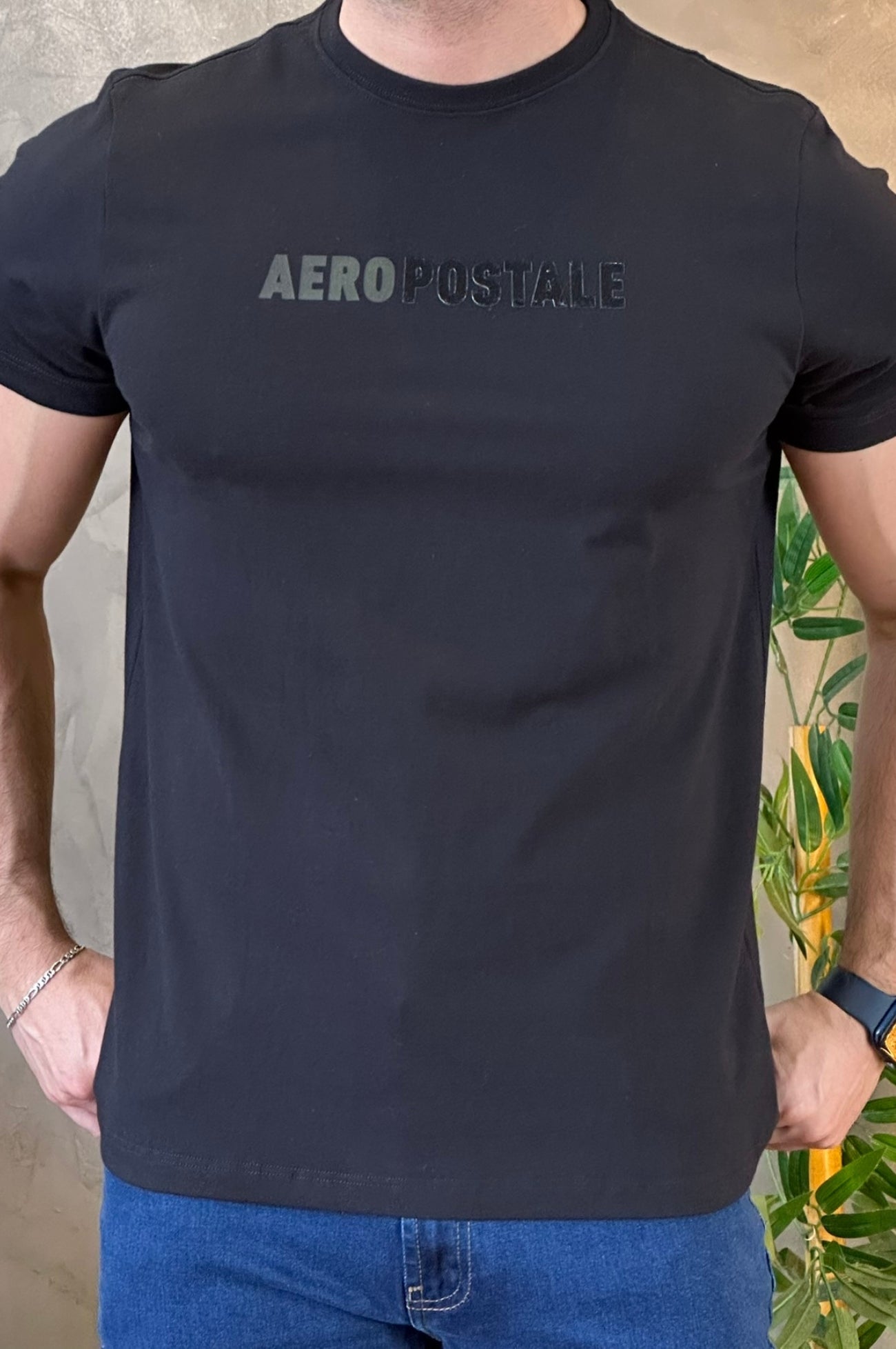 Camiseta Aeropostale Logo Preta
