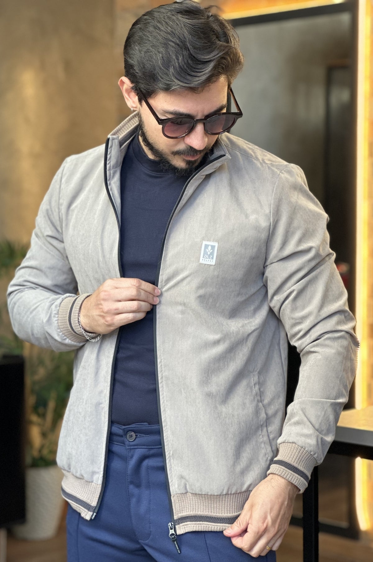Jaqueta Suede Bege DLZ