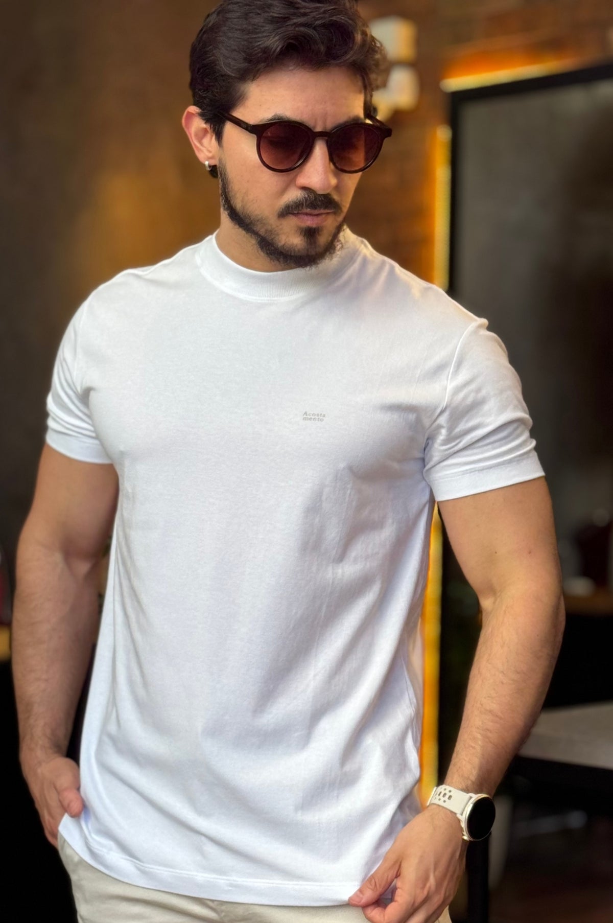 Camiseta com Escrita Acostamento