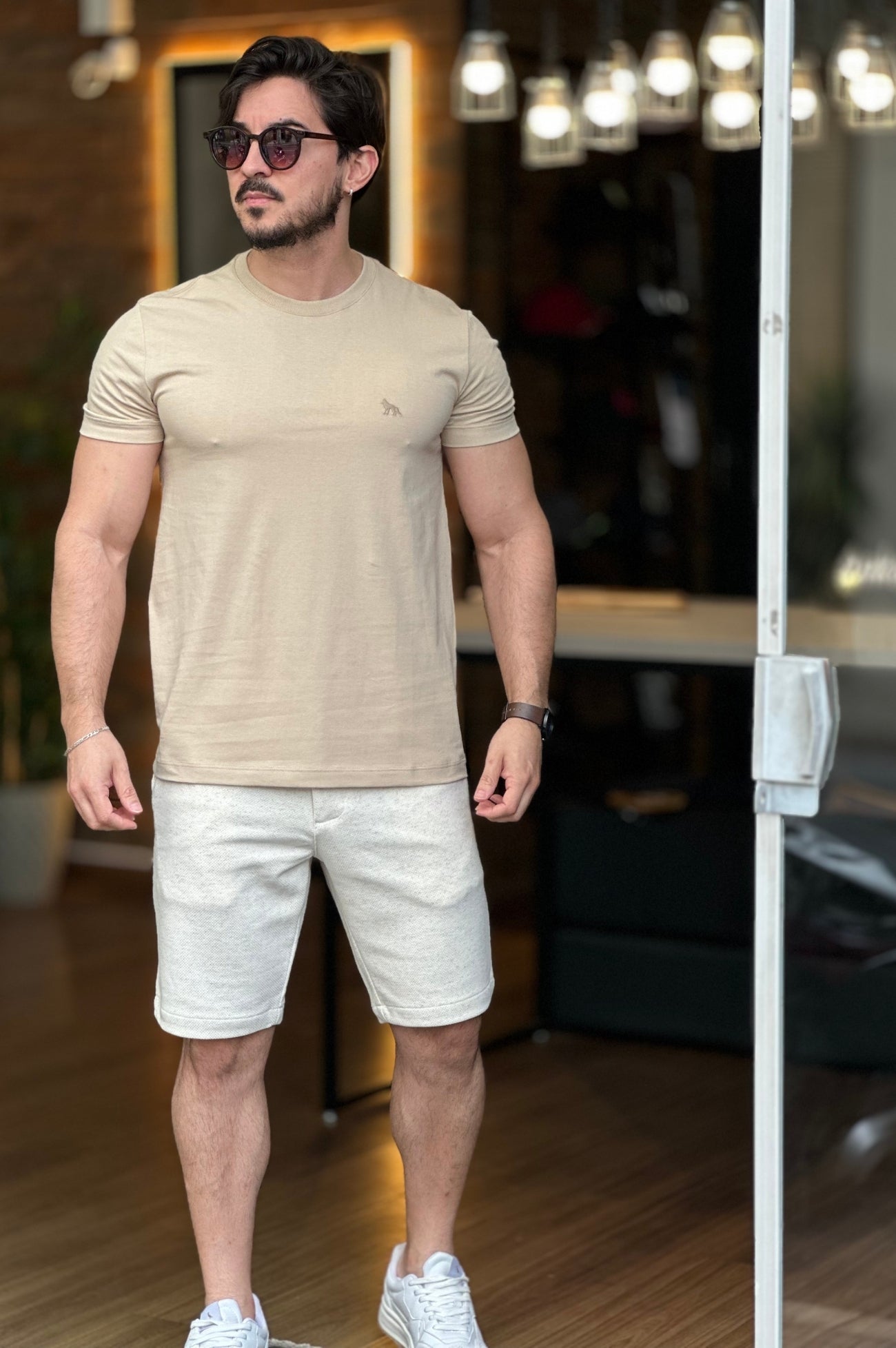 Camiseta Básica com Elastano Acostamento