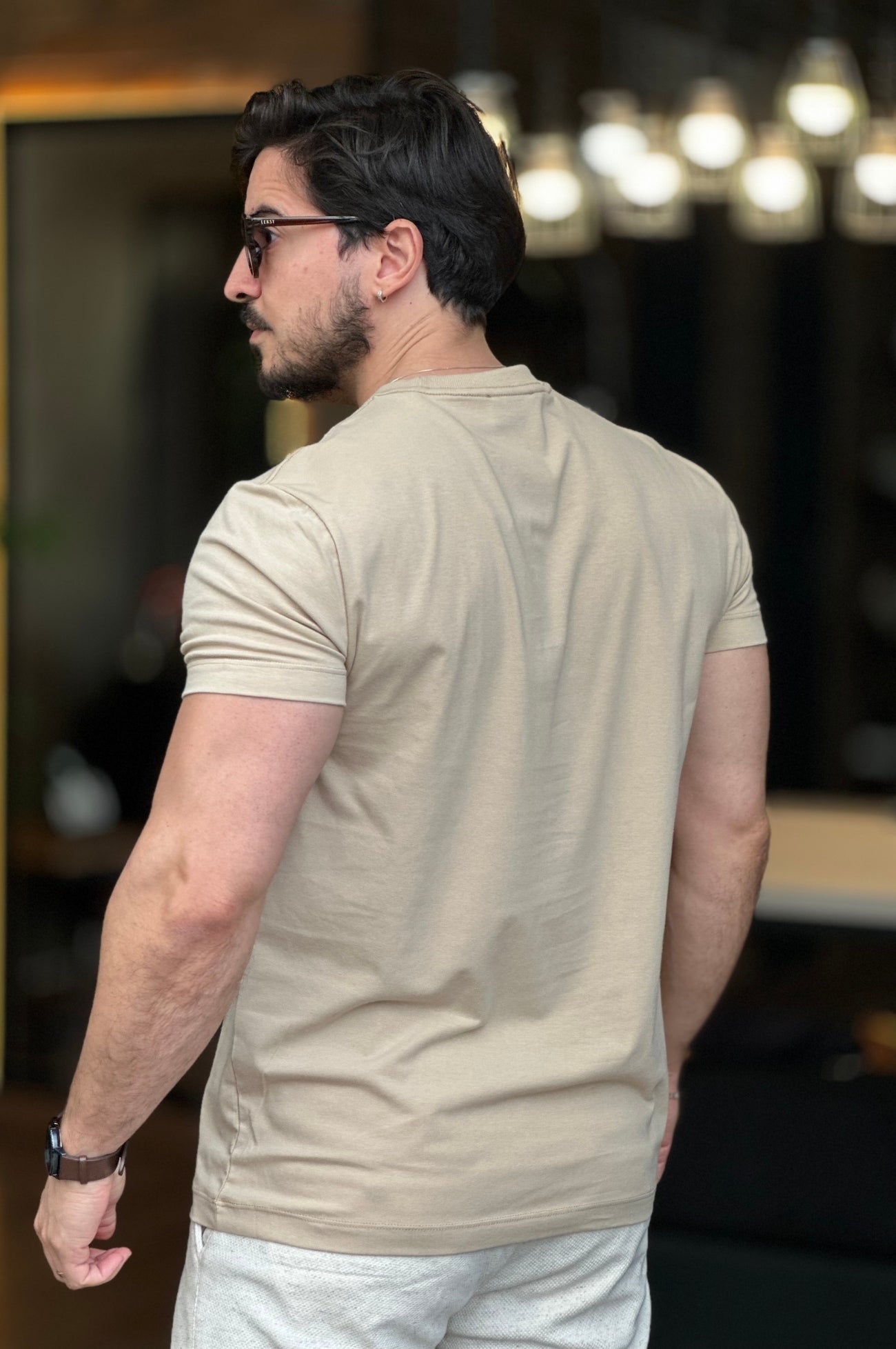 Camiseta Básica com Elastano Acostamento