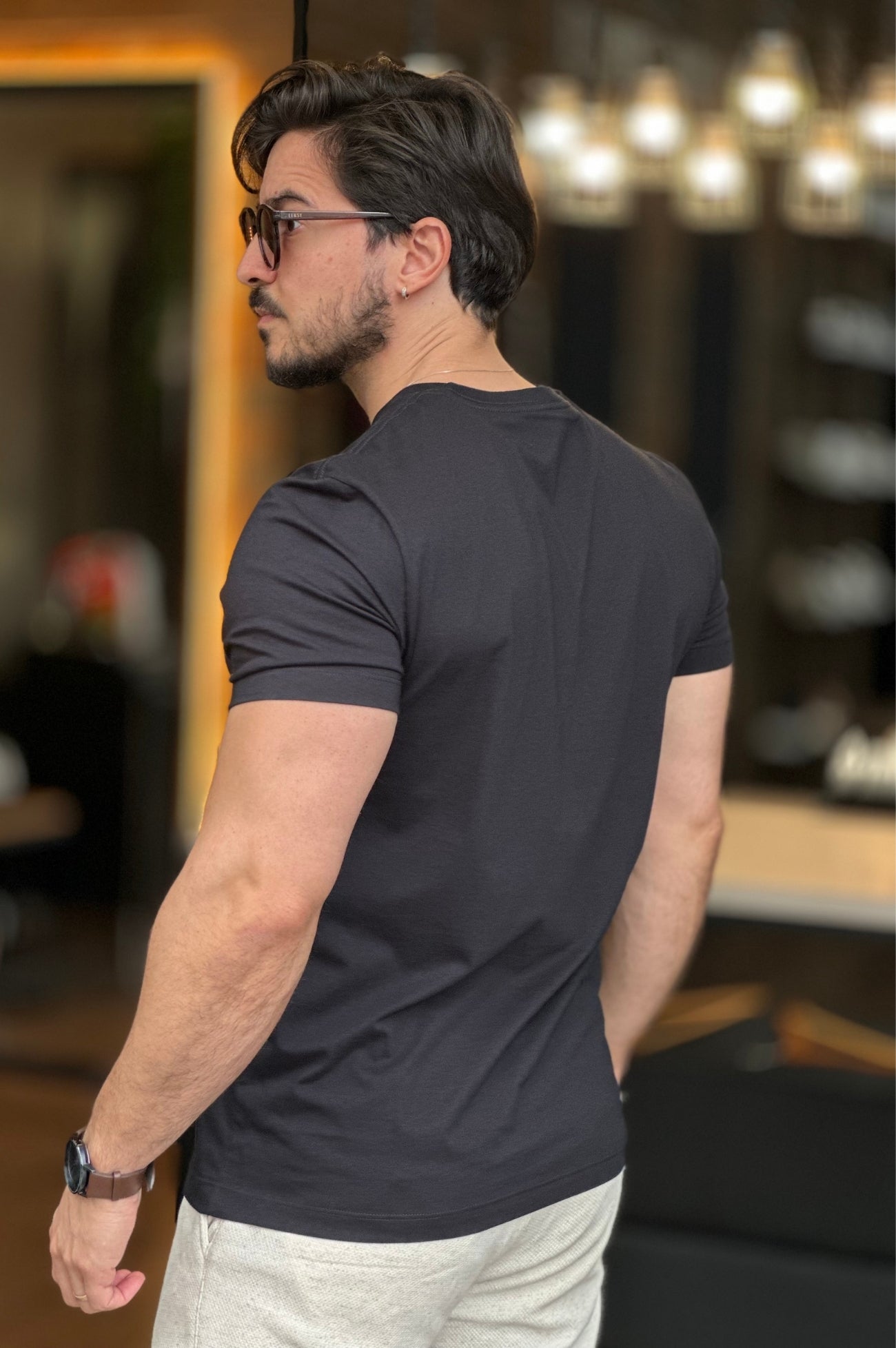 Camiseta Logo Retângulo Preta Calvin Klein