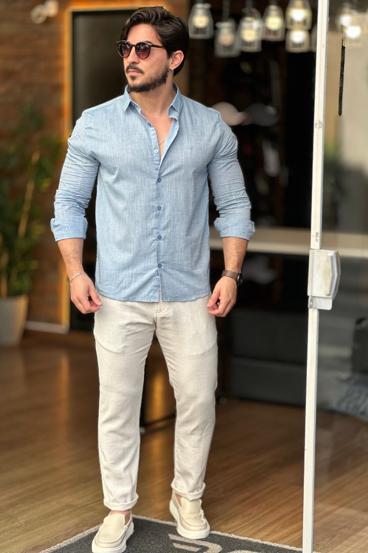 Camisa Flame Azul Sibra