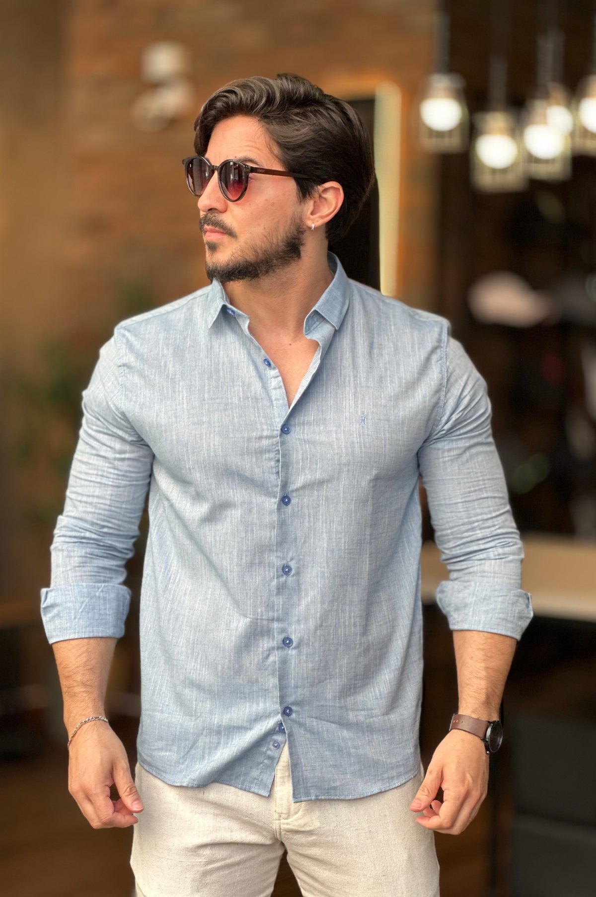 Camisa Flame Azul Sibra