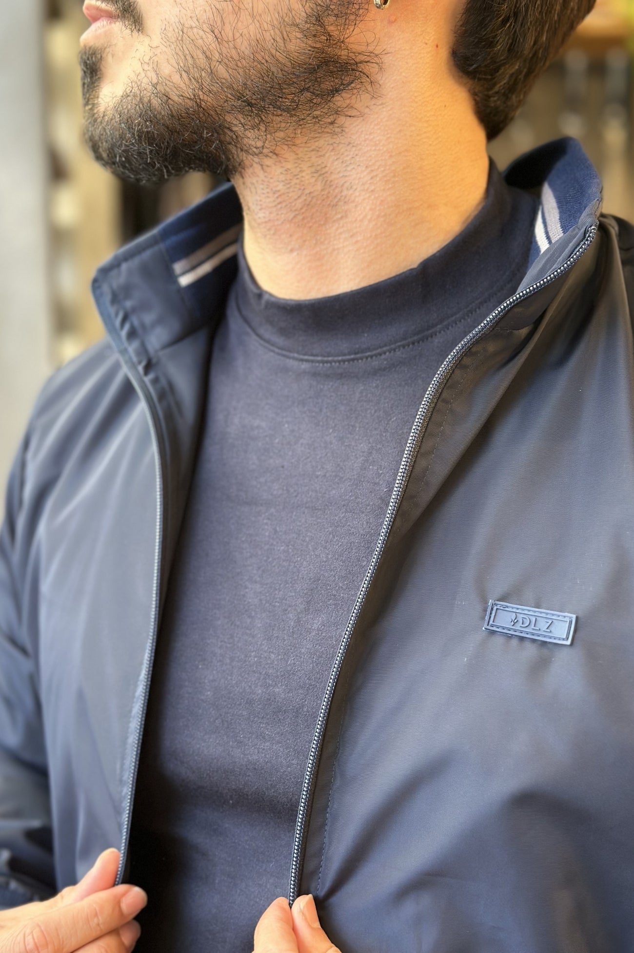 Jaqueta Casual Azul Marinho DLZ