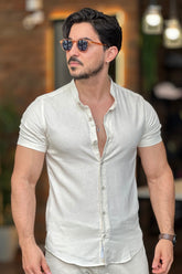 Camisa Gola Padre Creme Oxing