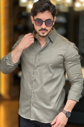 Camisa Verde Escuro Manga Longa King&Joe