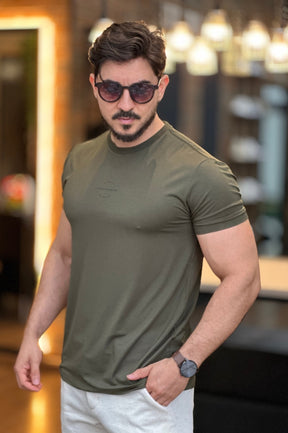 Camiseta Verde Malha Modal Acostamento