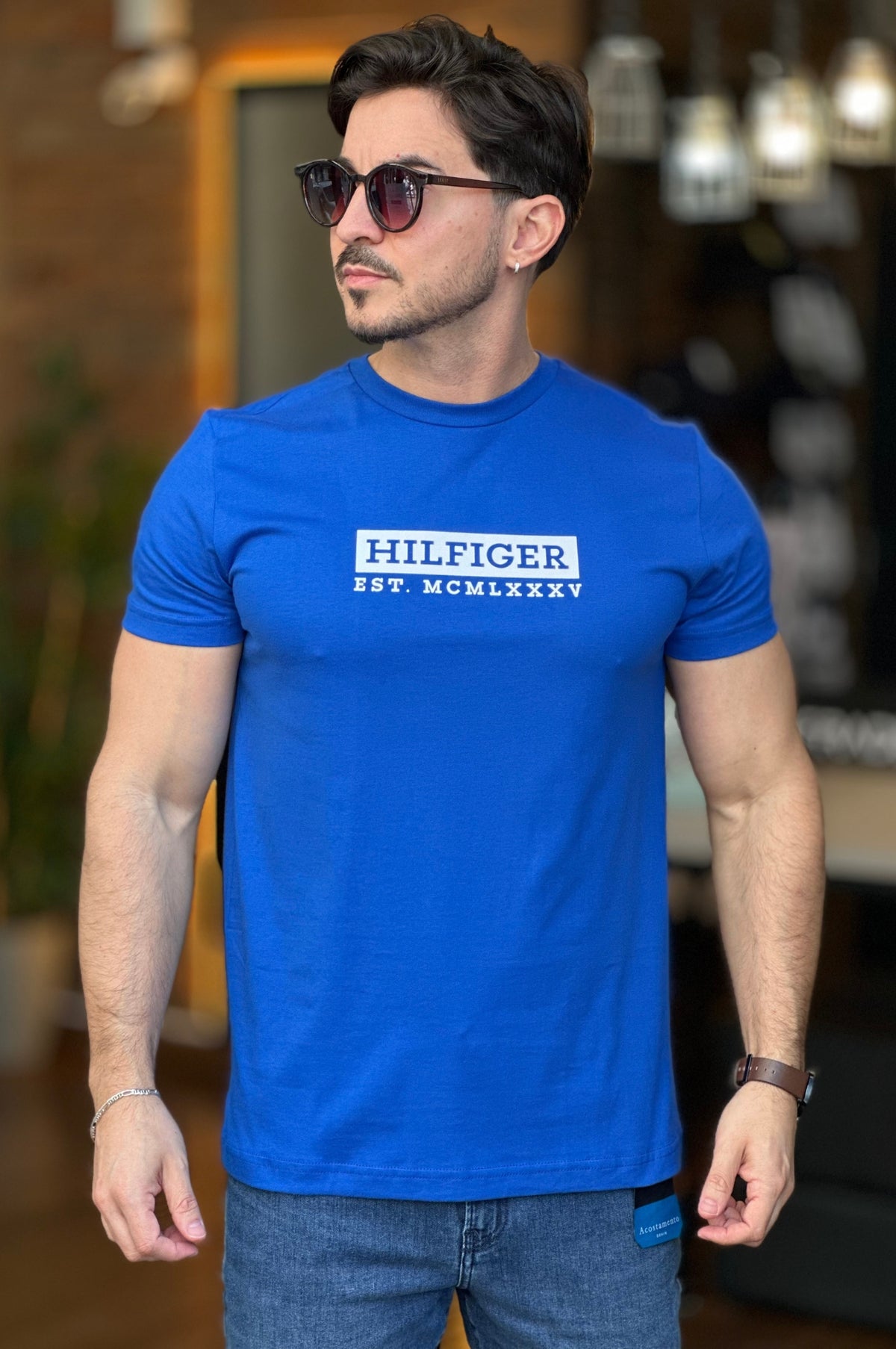 Camiseta Azul Tommy Hilfinger