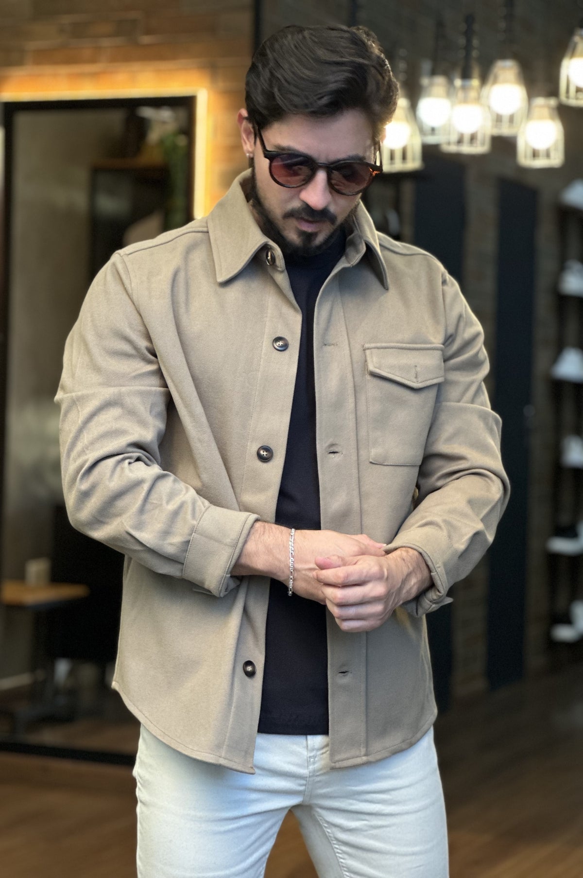 Jaqueta Trucker Bege JAB