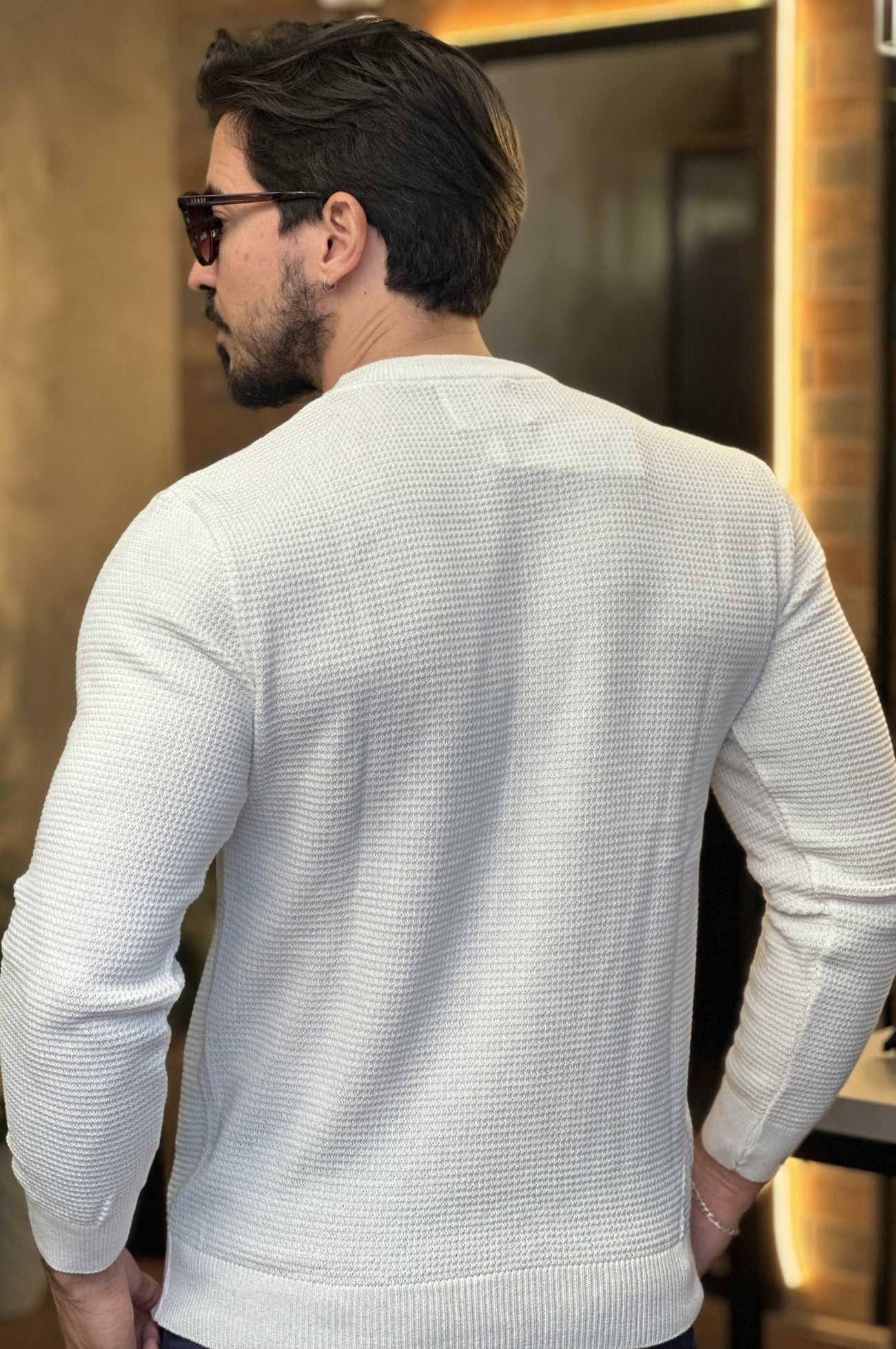 Suéter Texturizado Off White DLZ