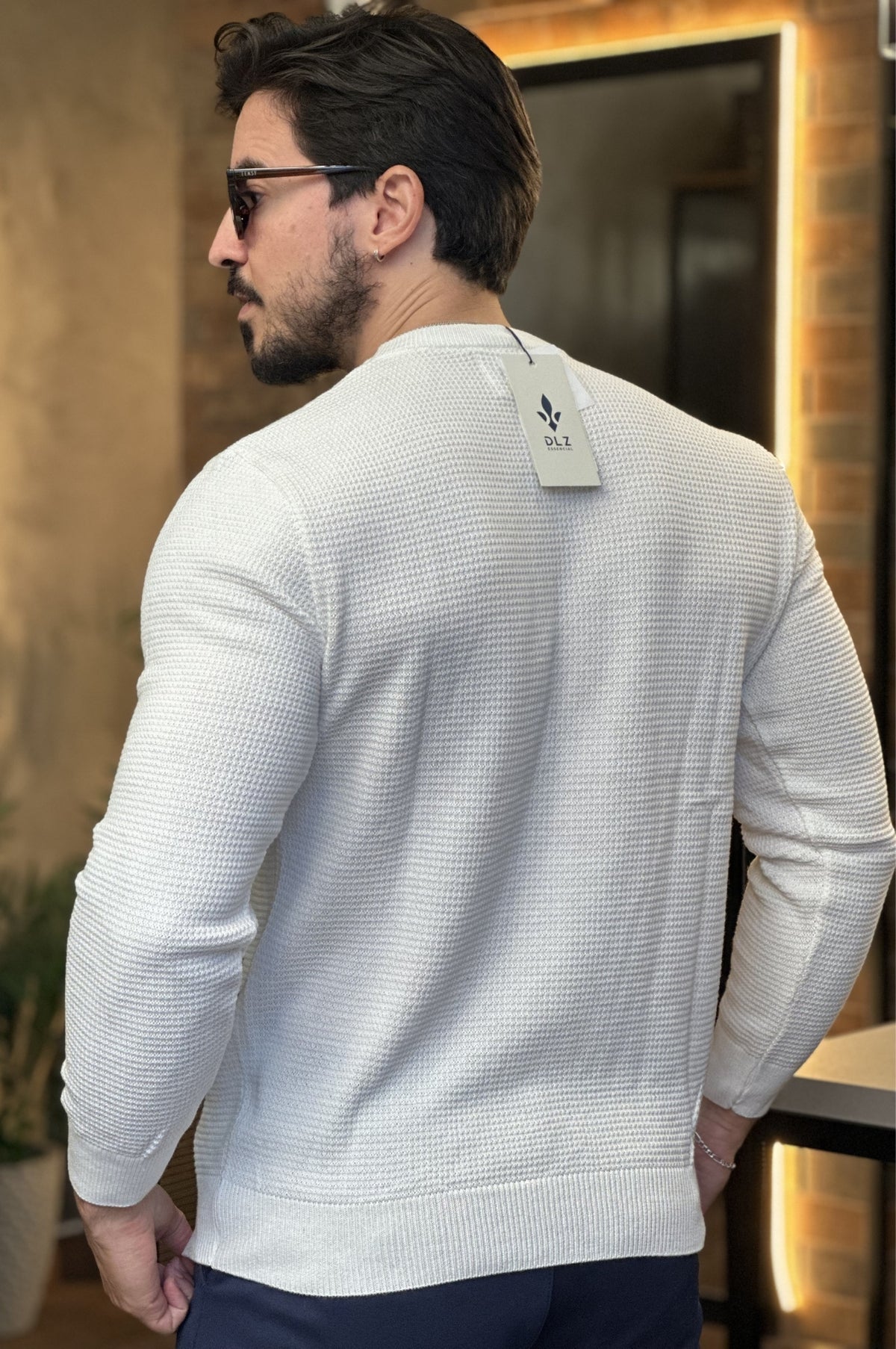 Suéter Texturizado Off White DLZ