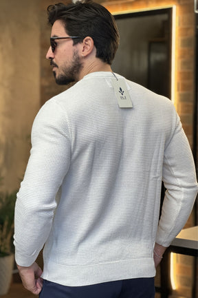 Suéter Texturizado Off White DLZ