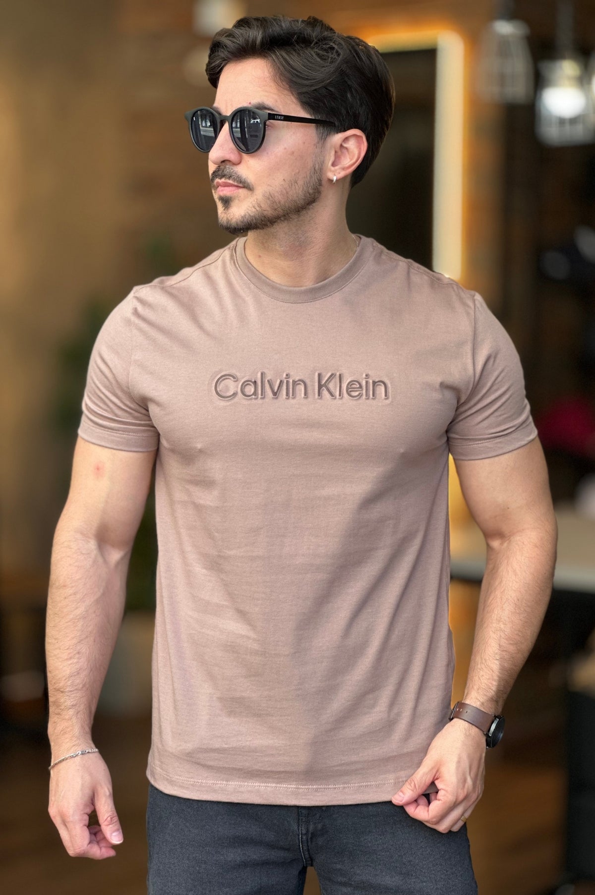 Camiseta Bege Calvin Klein