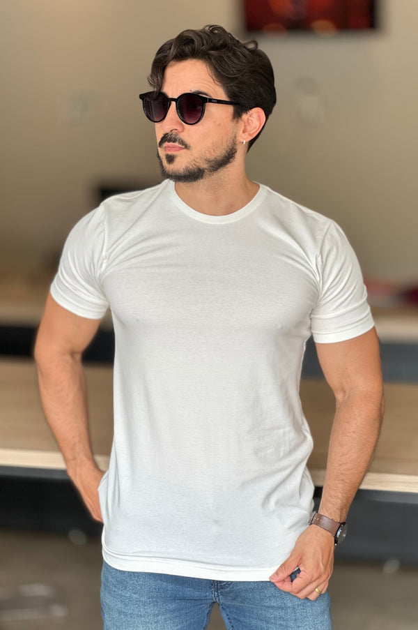 Camiseta Algodão Egípcio Areia Ankor
