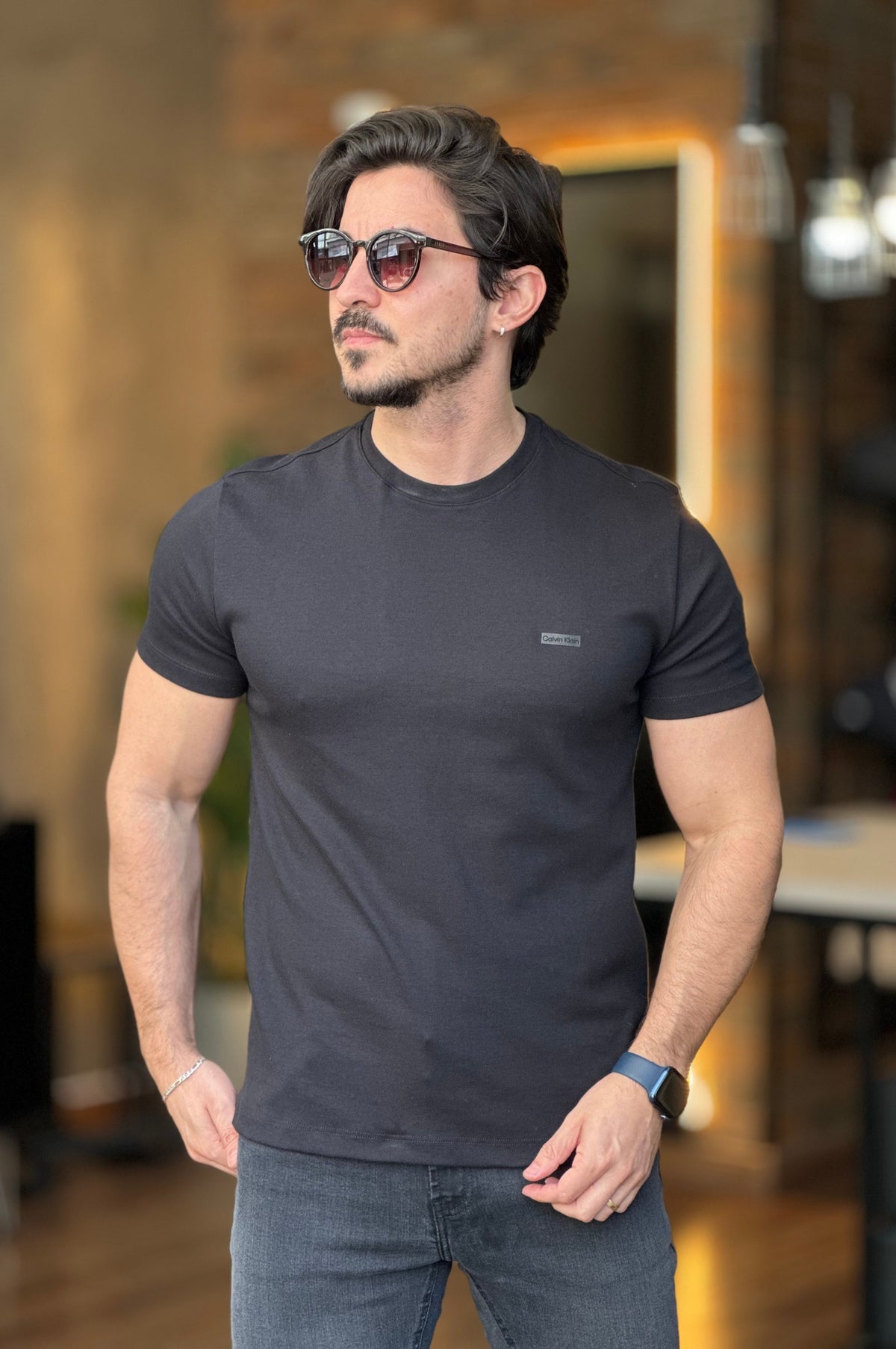 Camiseta Logo no Peito Calvin Klein