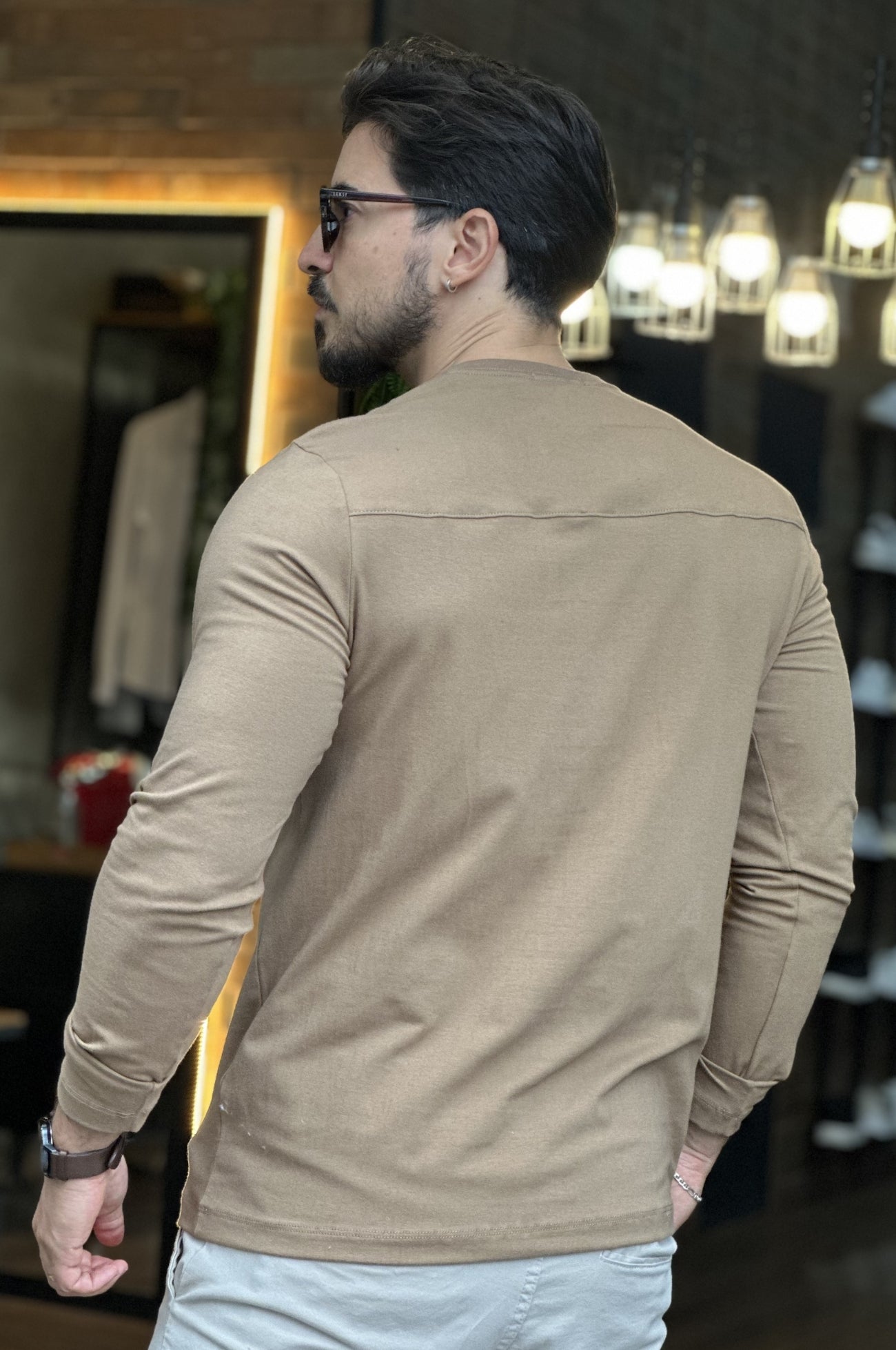 Meia Estação com Elastano Marrom DLZ