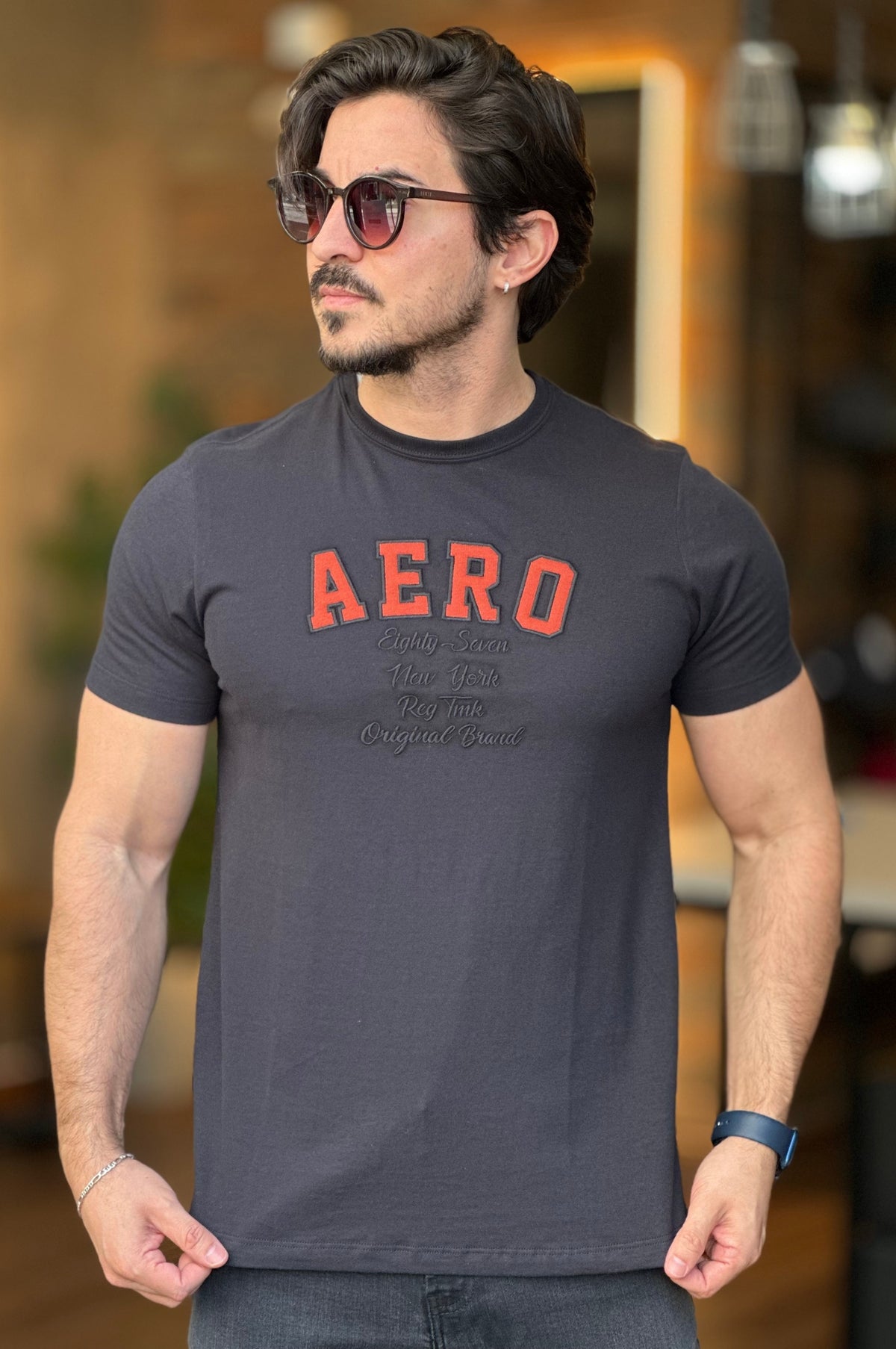 Camiseta Logo Bordada Aeropostale