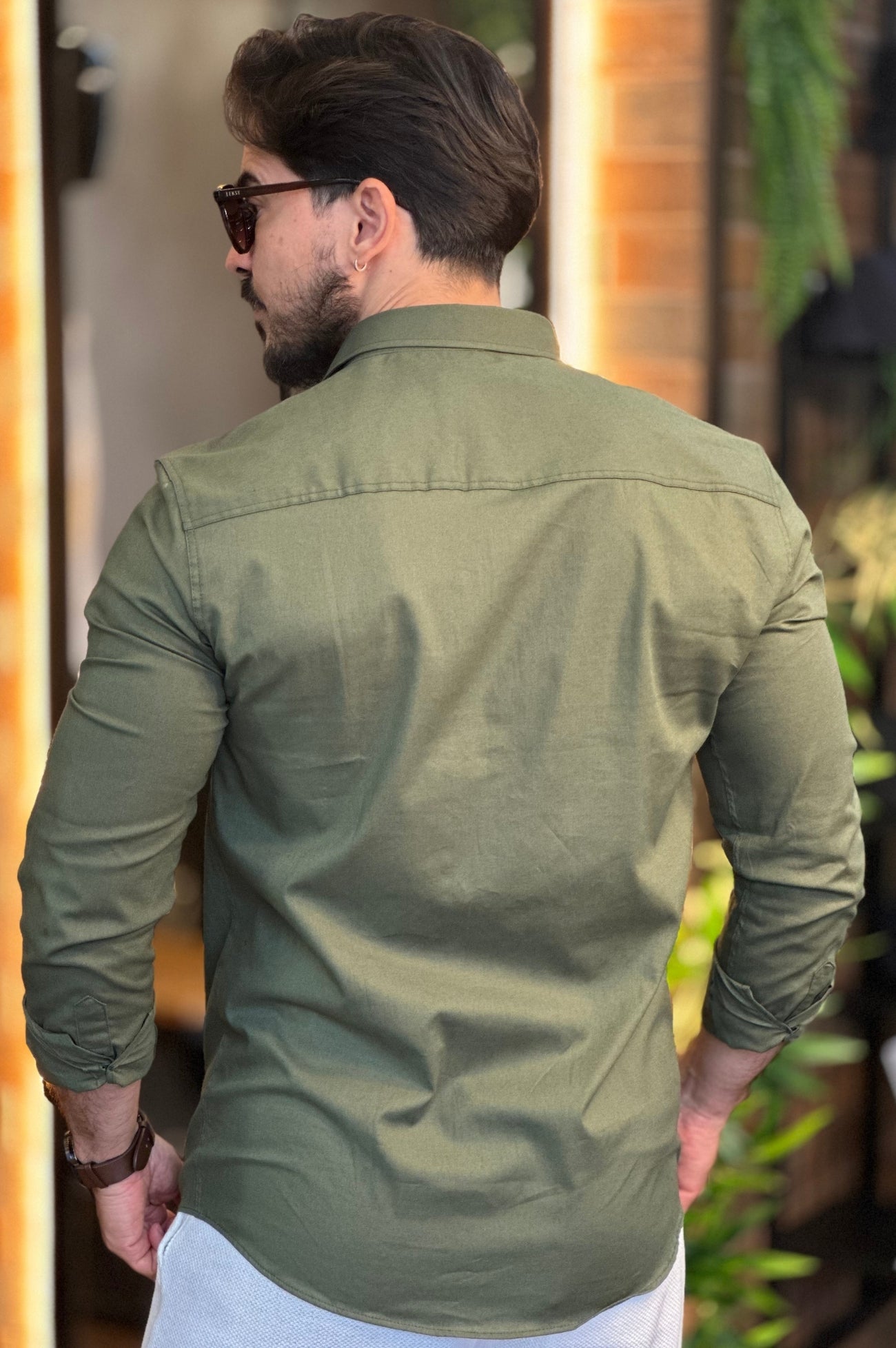 Camisa Social Algodão com Elastano Sibra