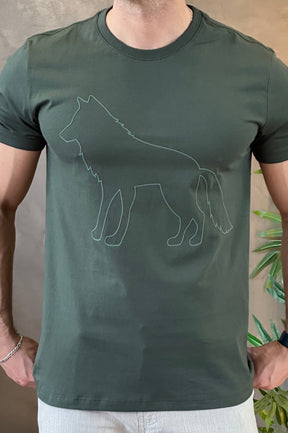 Camiseta Verde Lobo Acostamento