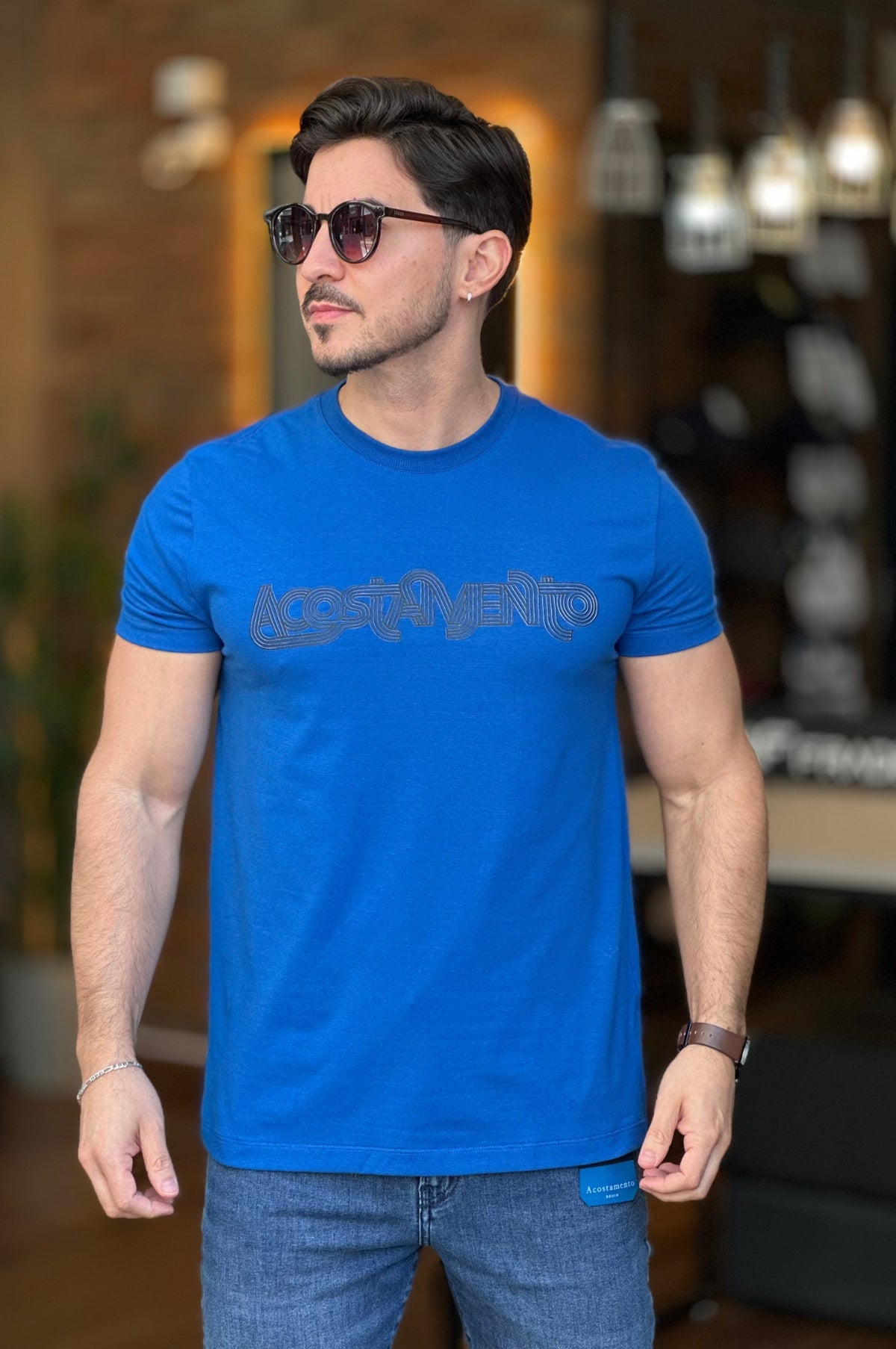 Camiseta Elastano Azul Acostamento