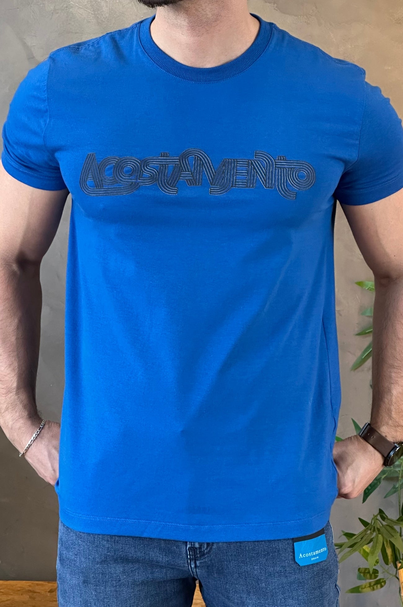 Camiseta Elastano Azul Acostamento